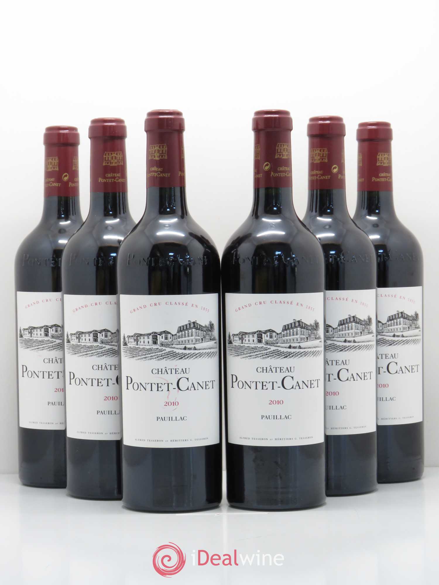 Château Pontet Canet 5ème Grand Cru Classé 2010 - Lot de 6 bouteilles - 0