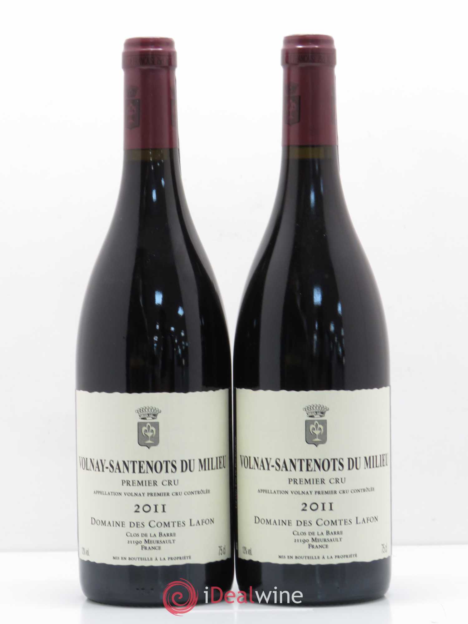 Volnay 1er Cru Santenots du Milieu Comtes Lafon (Domaine des) 2011 - Lot de 2 bouteilles - 0