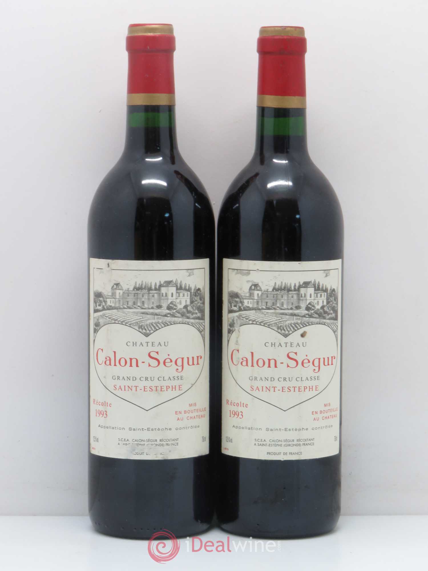 Château Calon Ségur 3ème Grand Cru Classé 1993 - Lot de 2 bouteilles - 0