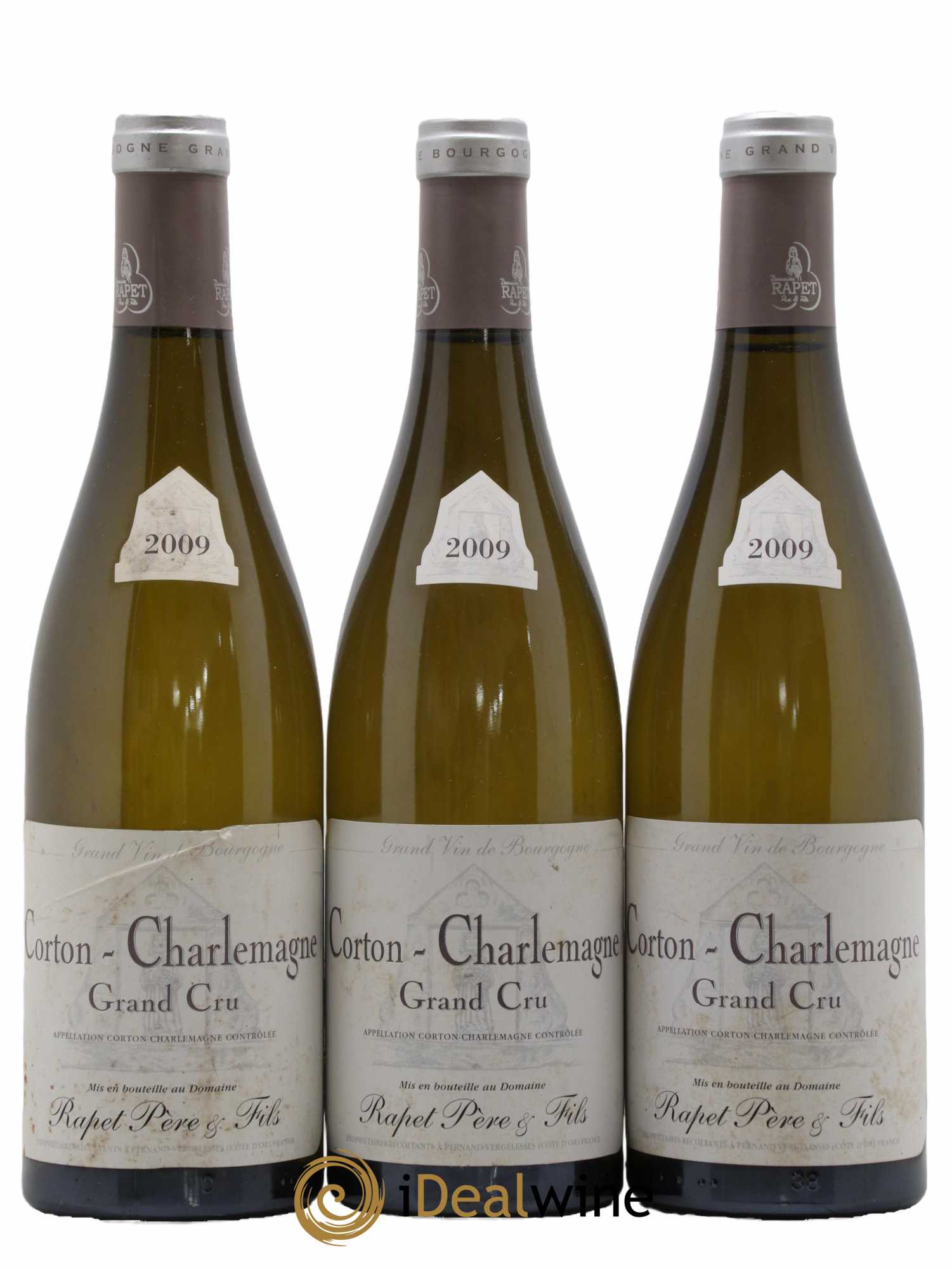 Corton-Charlemagne Grand Cru Rapet Père & Fils 2009 - Lot de 3 bouteilles - 0