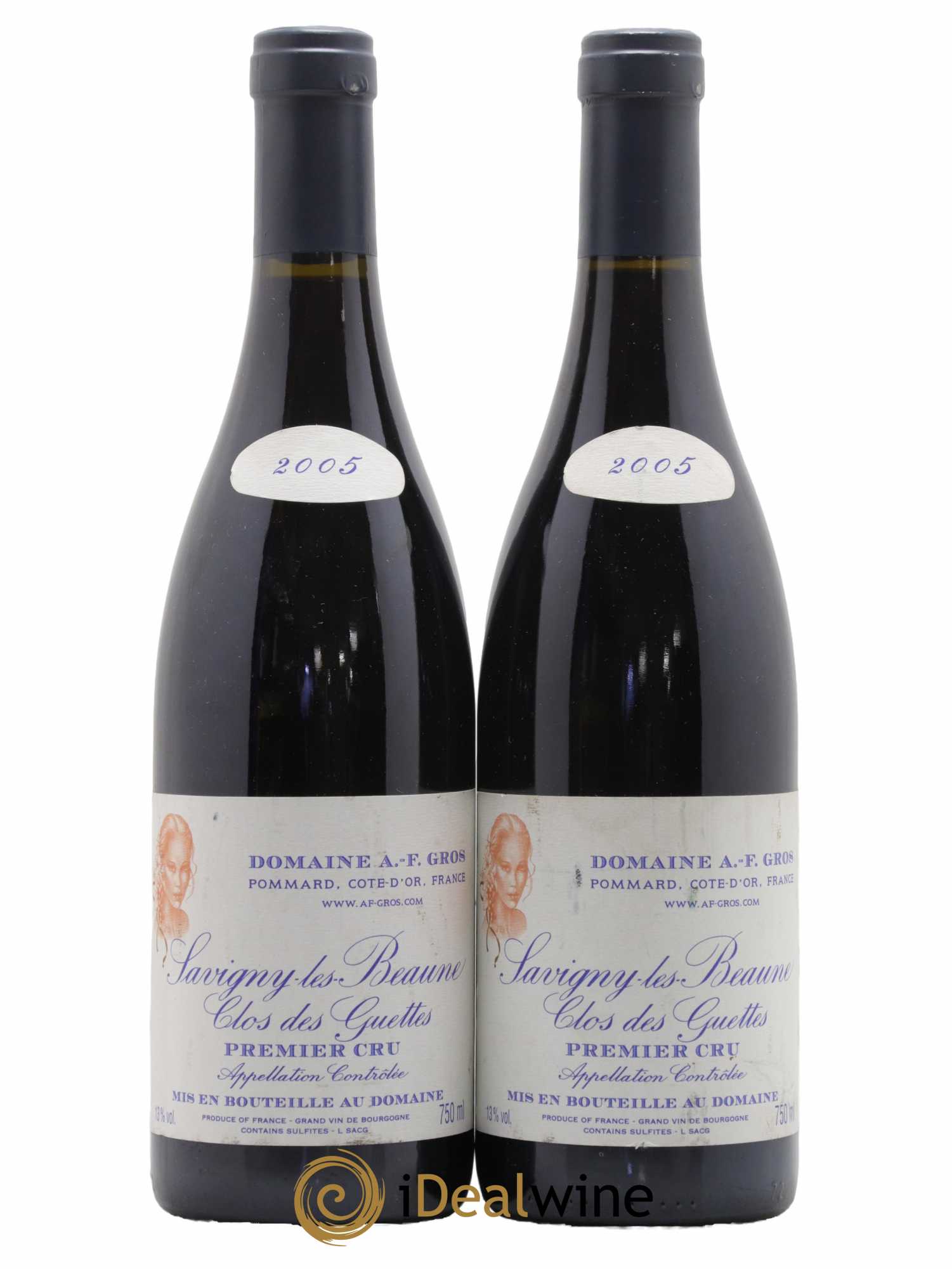 Savigny-lès-Beaune 1er Cru Clos des Guettes A.-F. Gros 2005 - Lot de 2 bouteilles - 0