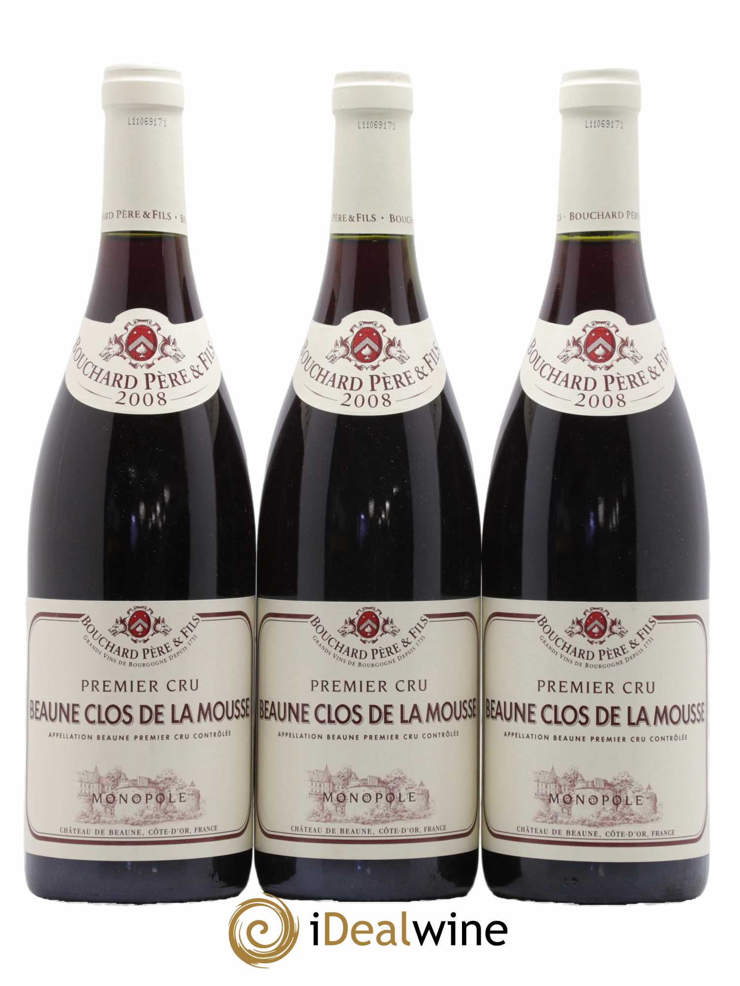Beaune 1er Cru Clos de la Mousse Bouchard Père & Fils 2008 - Lot de 3 bouteilles - 0