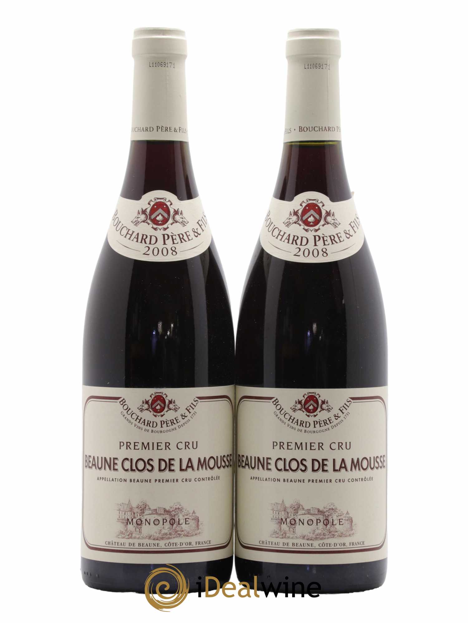 Beaune 1er Cru Clos de la Mousse Bouchard Père & Fils 2008 - Lot de 2 bouteilles - 0