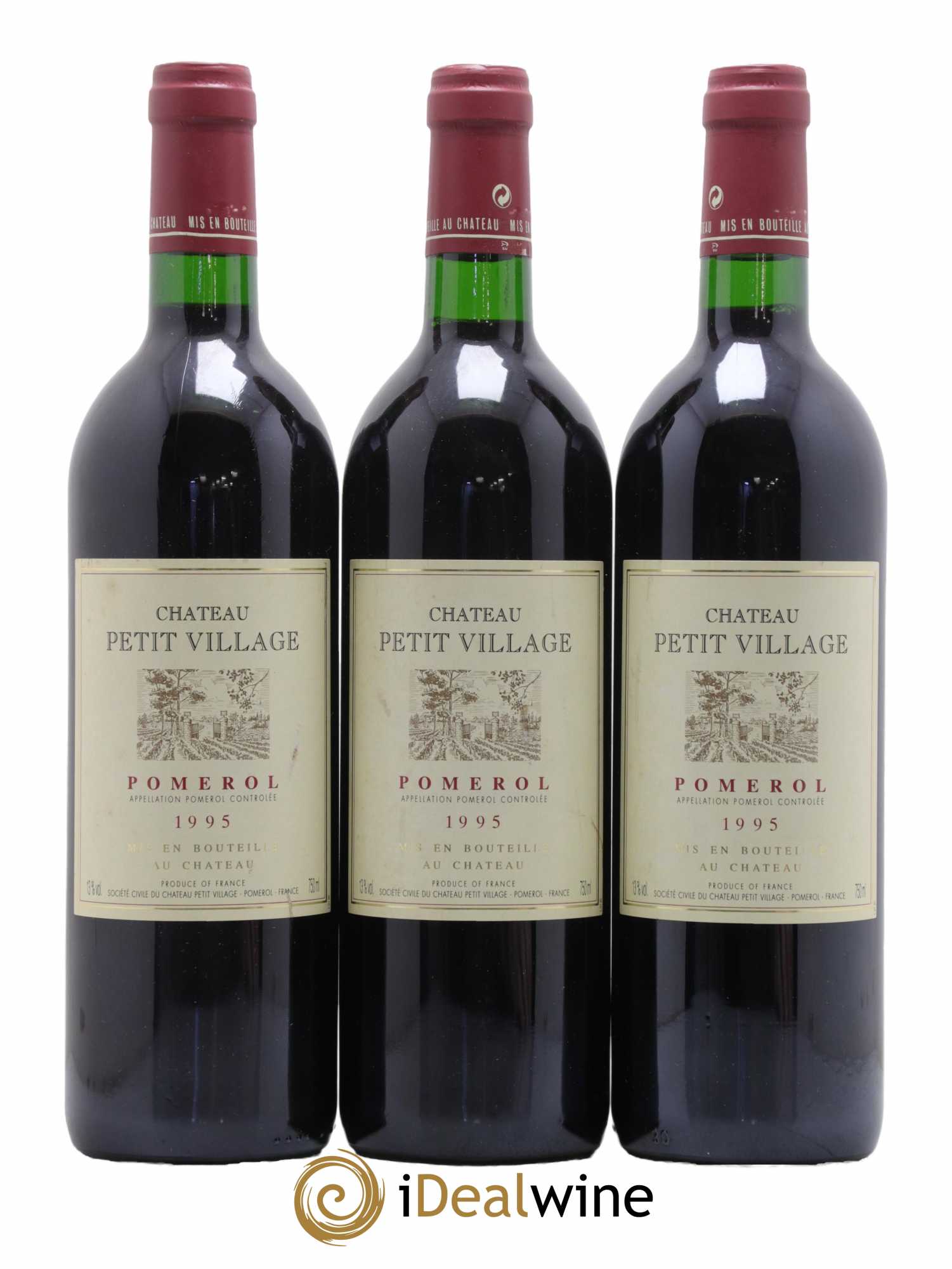 Château Petit Village 1995 - Lot de 3 bouteilles - 0