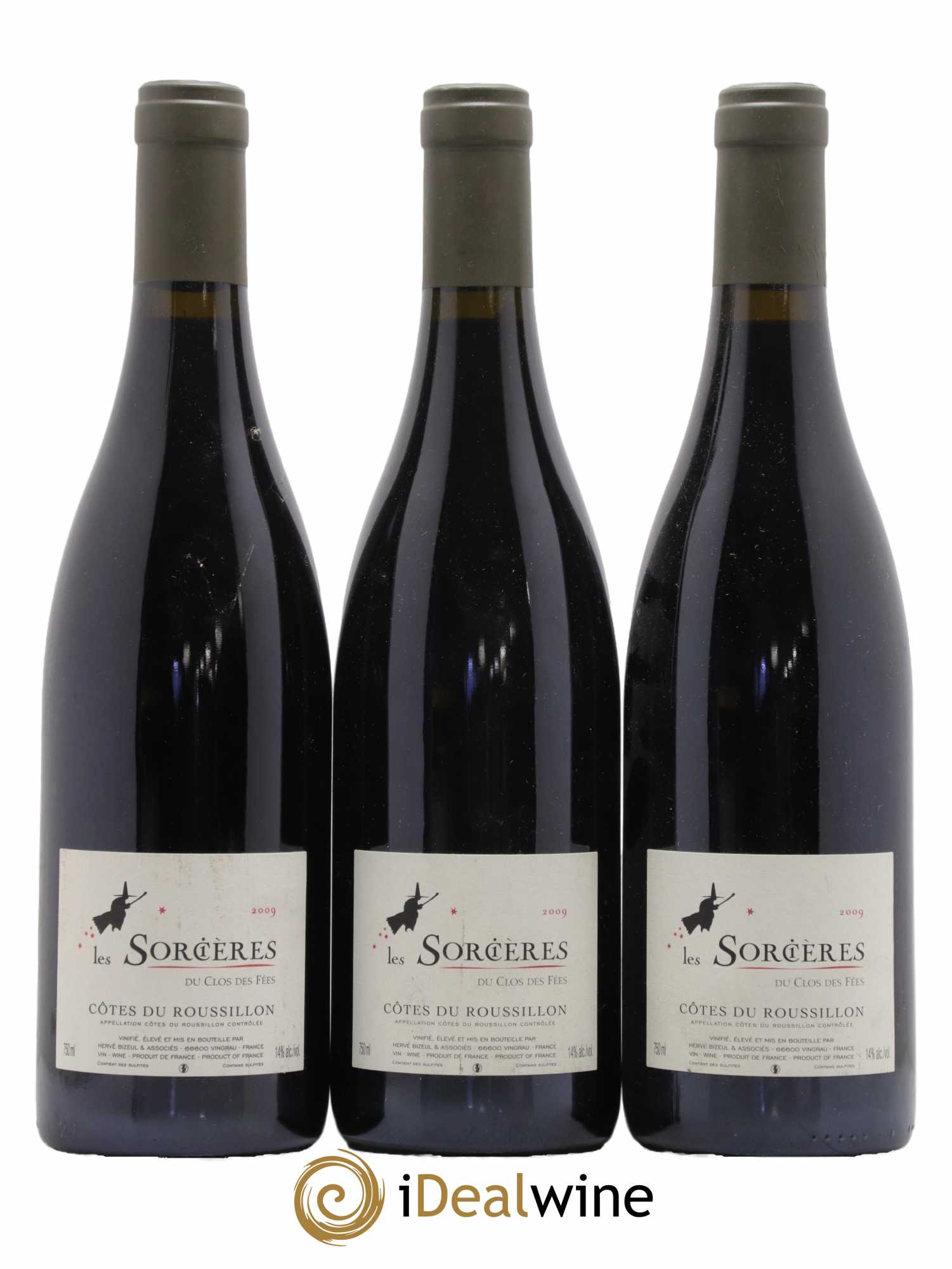 Côtes du Roussillon Clos des Fées Les Sorcières Hervé Bizeul 2009 - Lot de 3 bouteilles - 0