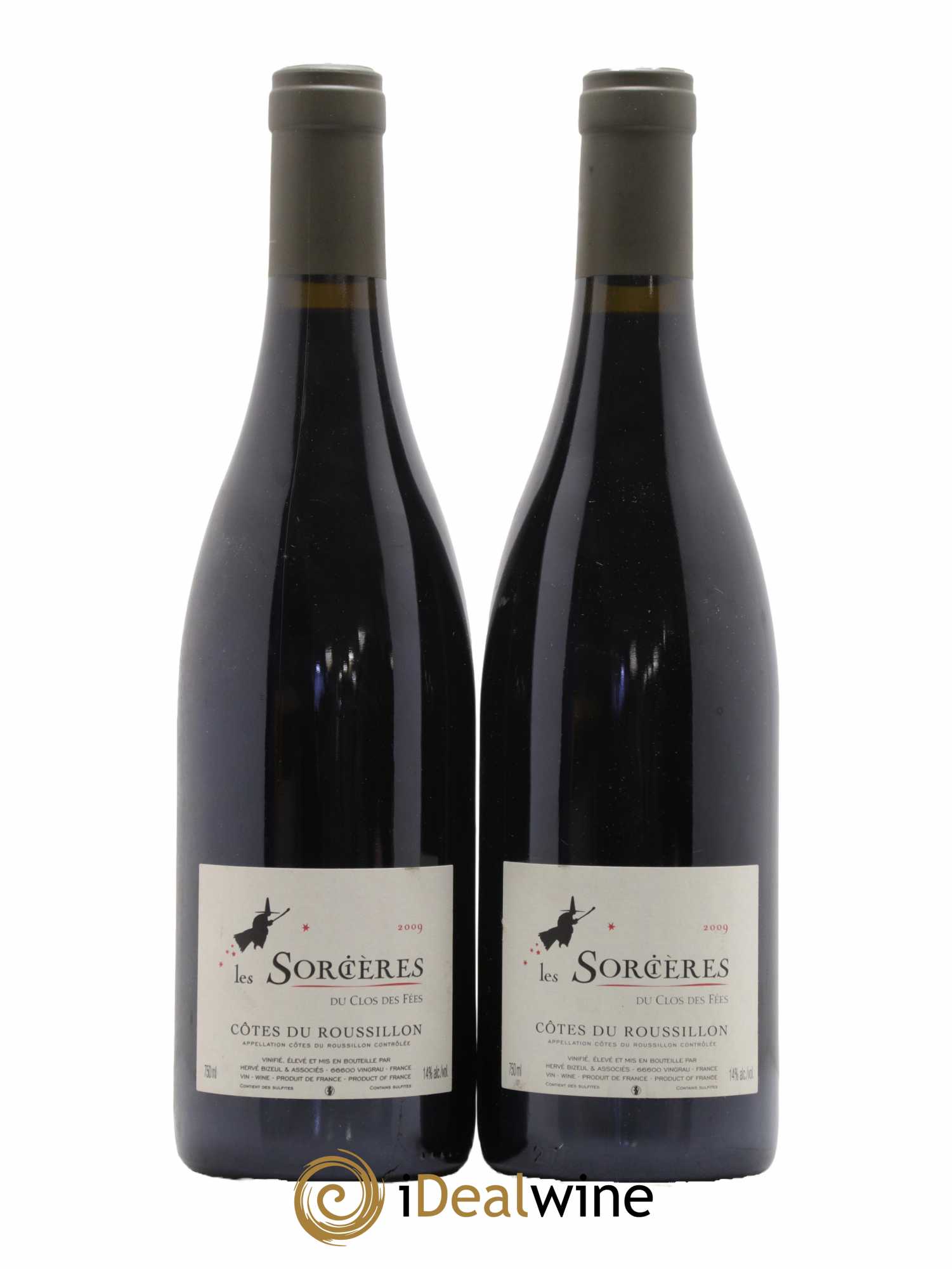 Côtes du Roussillon Clos des Fées Les Sorcières Hervé Bizeul 2009 - Lot de 2 bouteilles - 0