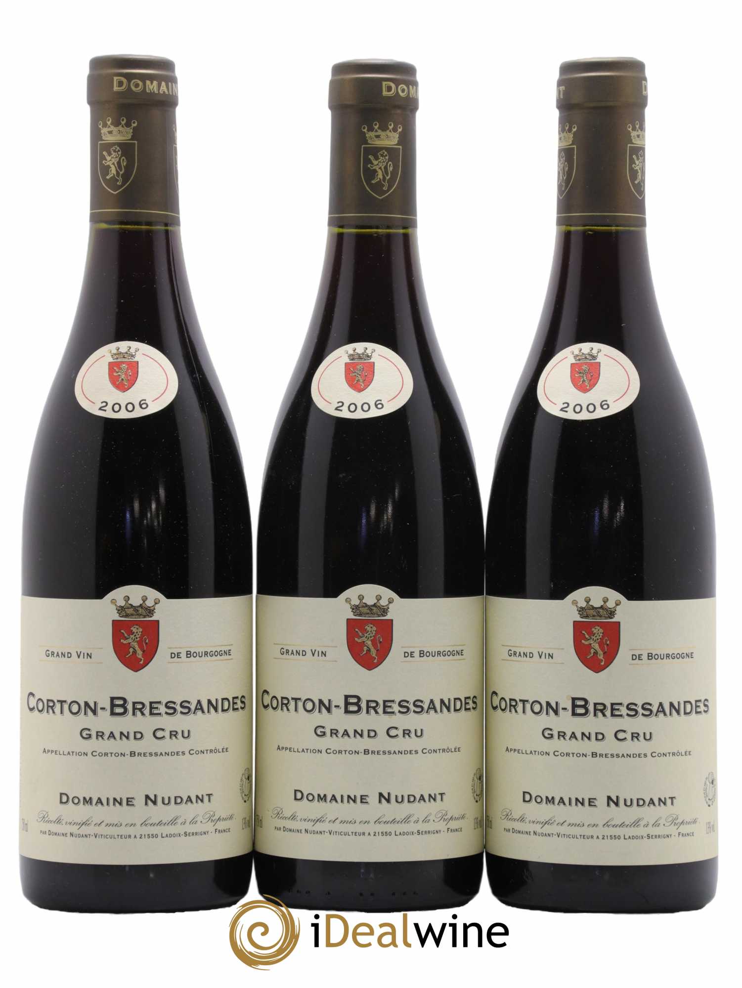 Corton Grand Cru Bressandes Domaine Nudant 2006 - Lot de 3 bouteilles - 0