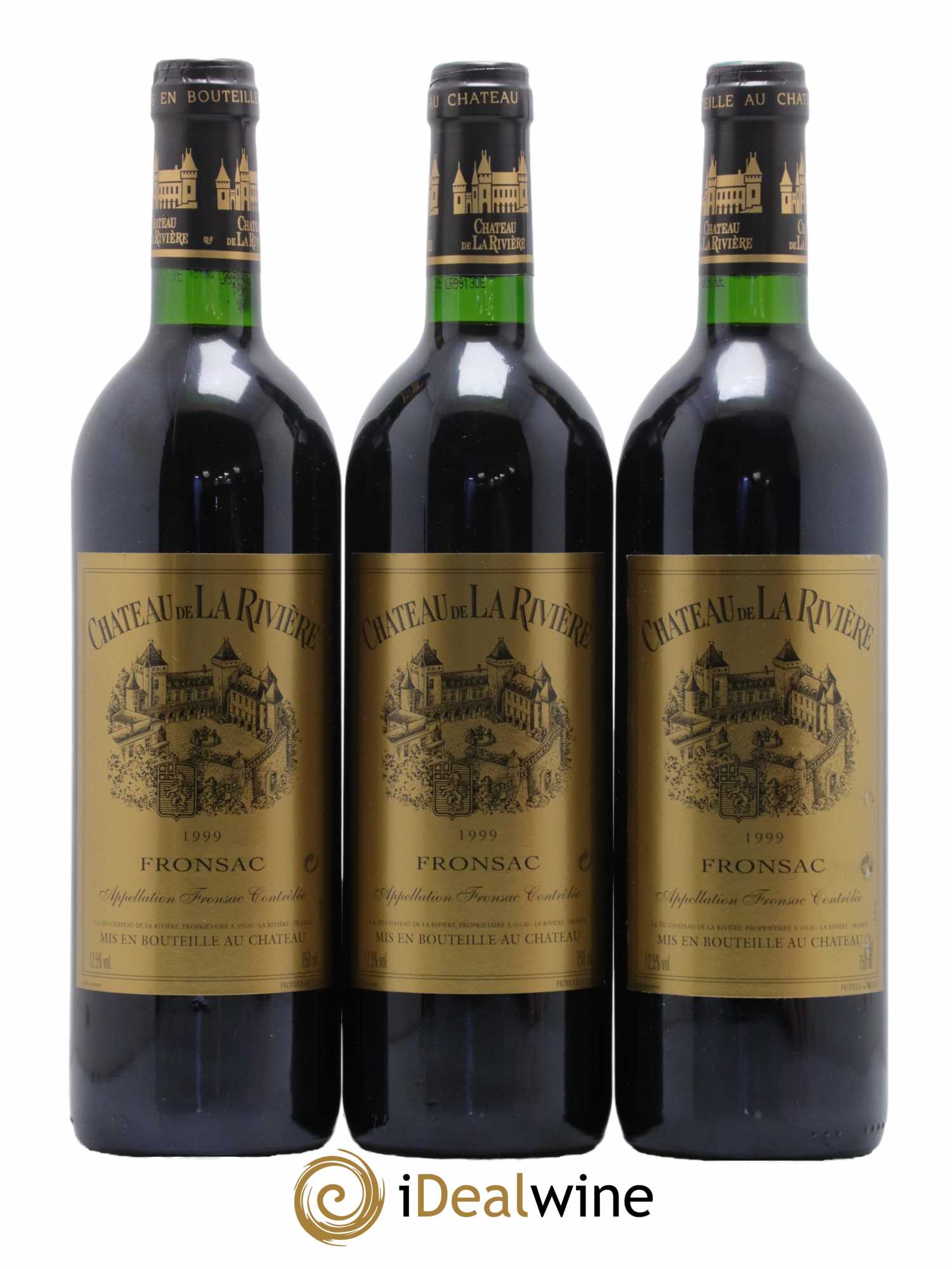 Château de La Rivière 1999 - Lot de 3 bouteilles - 0
