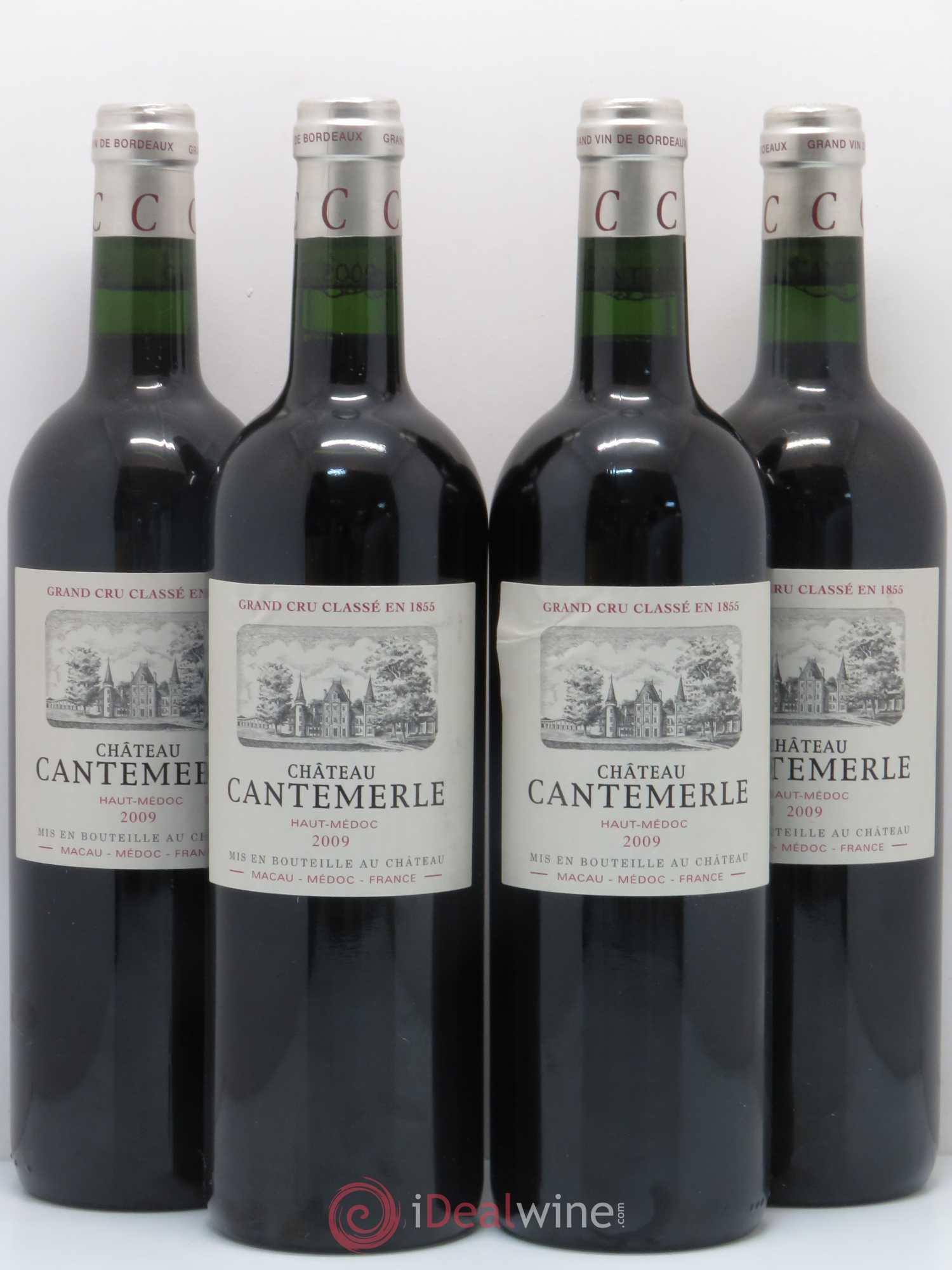 Château Cantemerle 5ème Grand Cru Classé 2009 - Lot de 4 bouteilles - 0