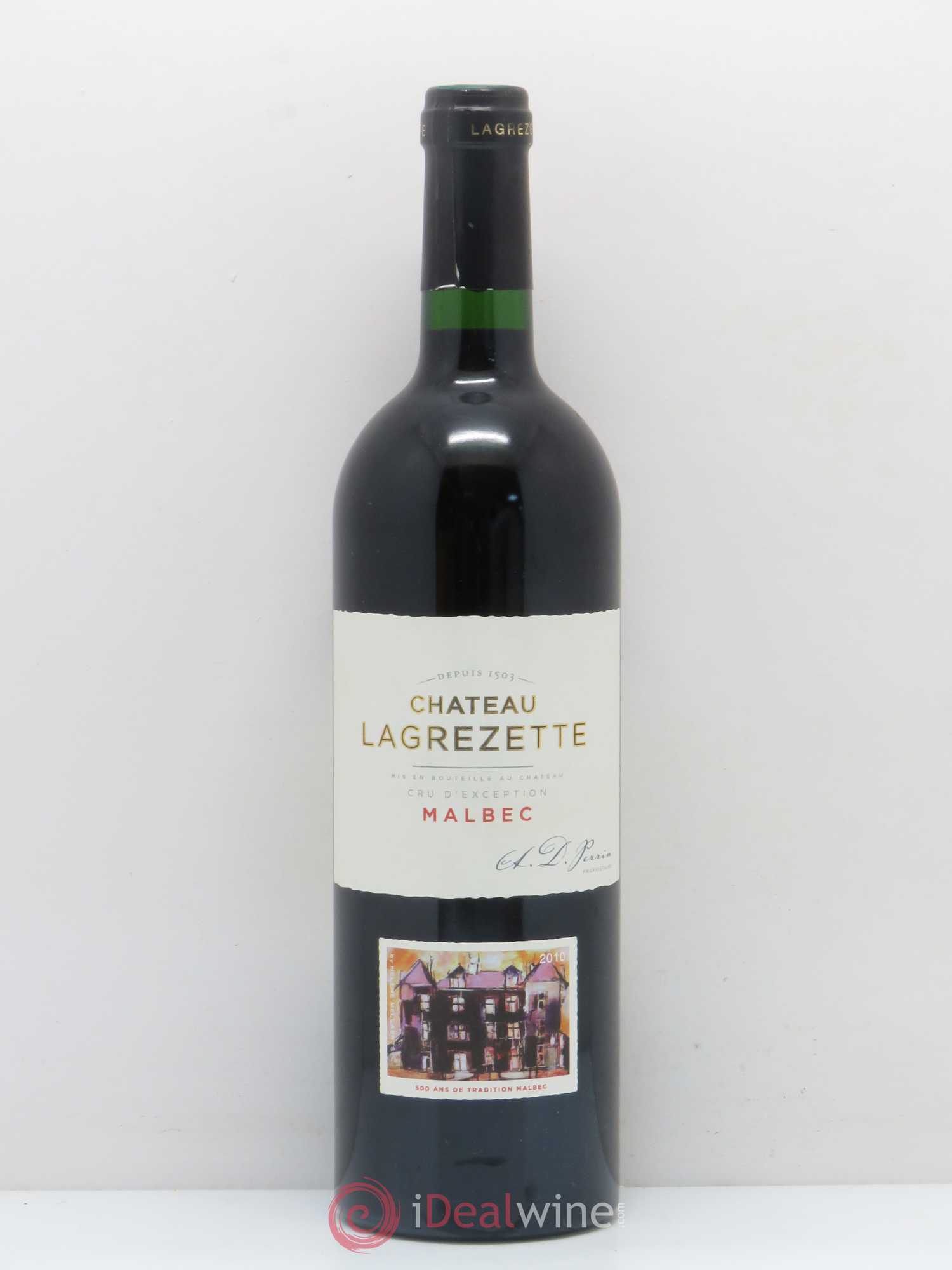 Cahors Château Lagrezette Alain Dominique Perrin 2010 - Lot de 1 bouteille - 0