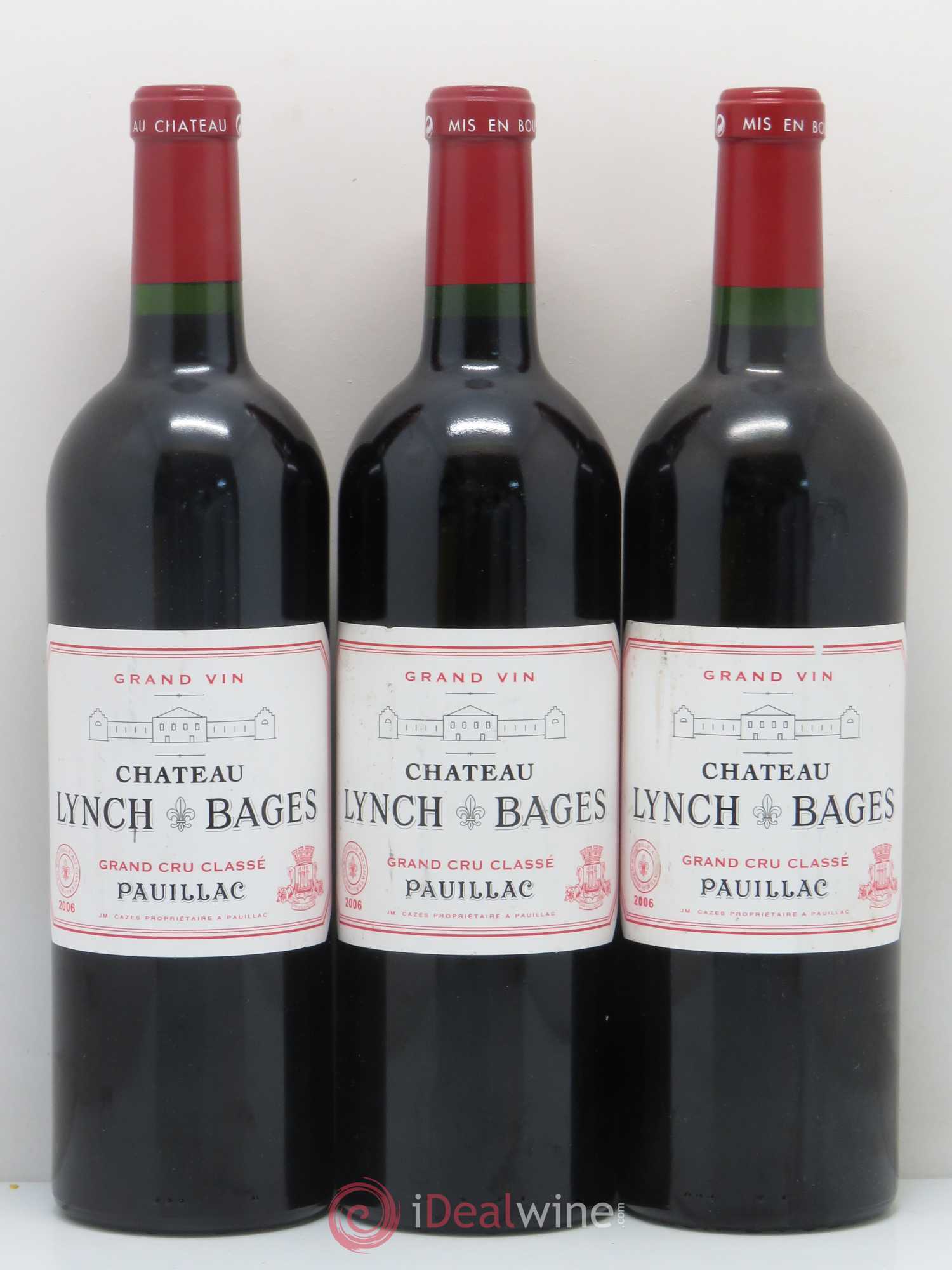 Château Lynch Bages 5ème Grand Cru Classé 2006 - Lot de 3 bouteilles - 0