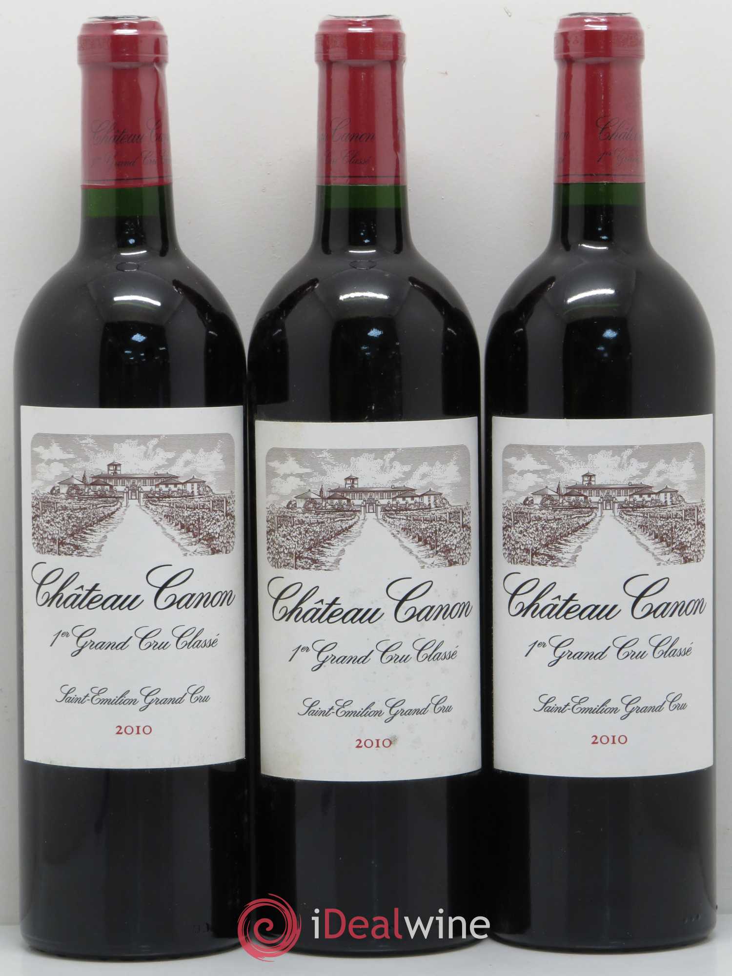 Château Canon 1er Grand Cru Classé B 2010 - Lot de 3 bouteilles - 0