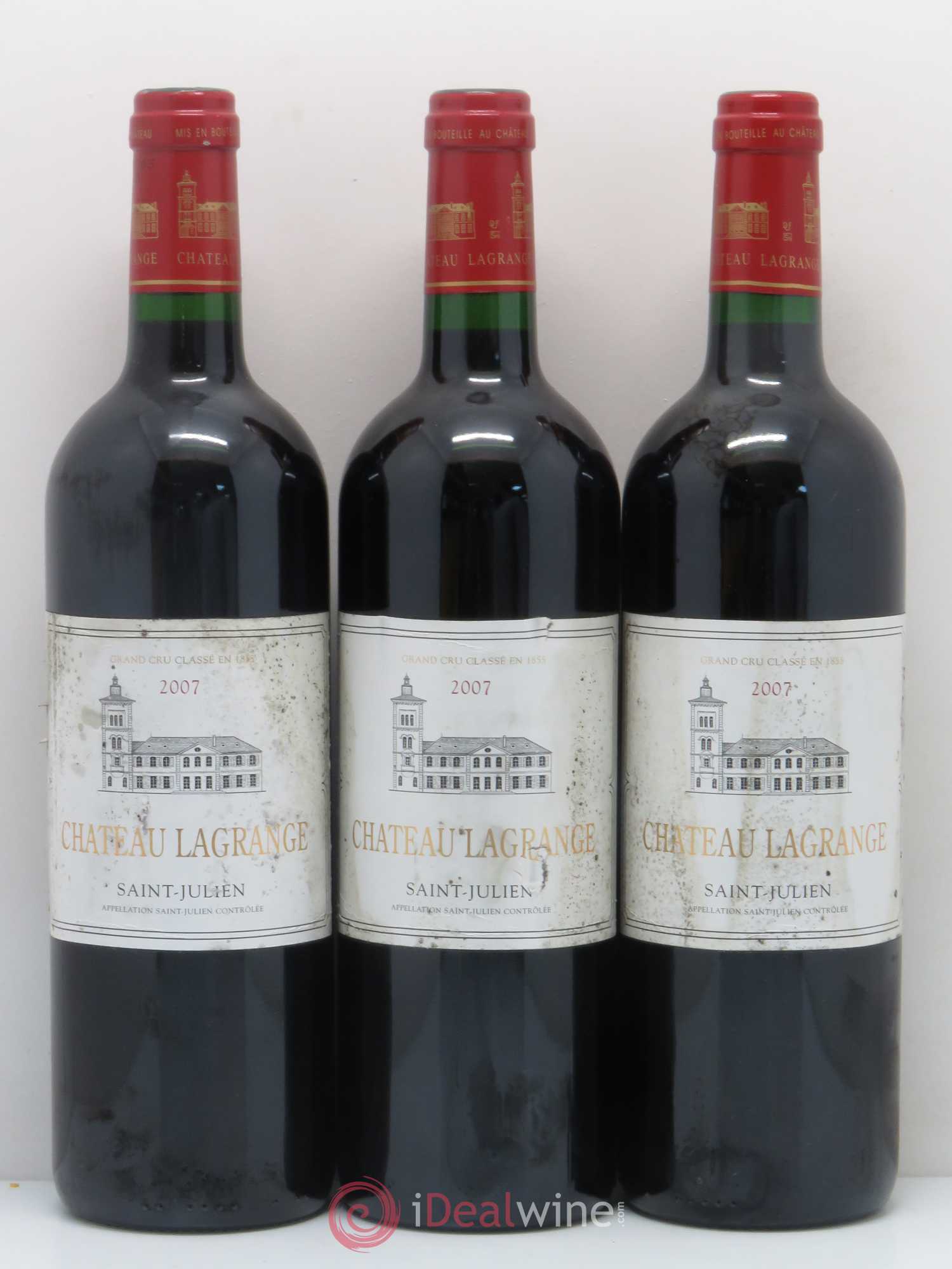 Château Lagrange 3ème Grand Cru Classé 2007 - Lot de 3 bouteilles - 0