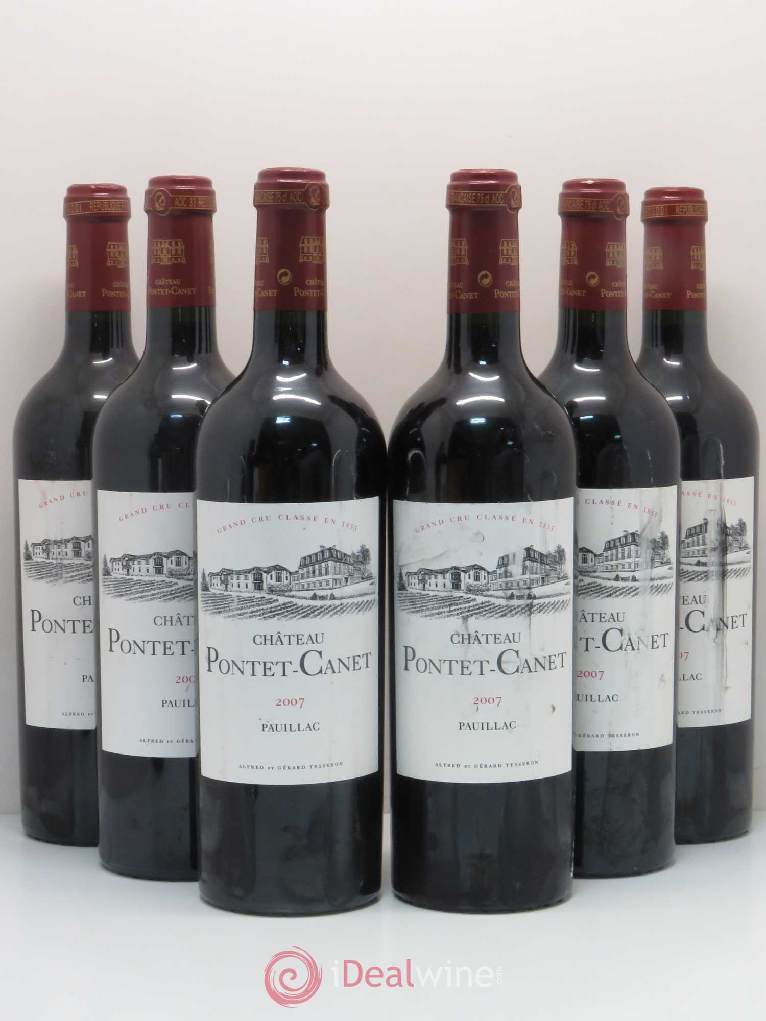 Château Pontet Canet 5ème Grand Cru Classé 2007 - Lot de 6 bouteilles - 0