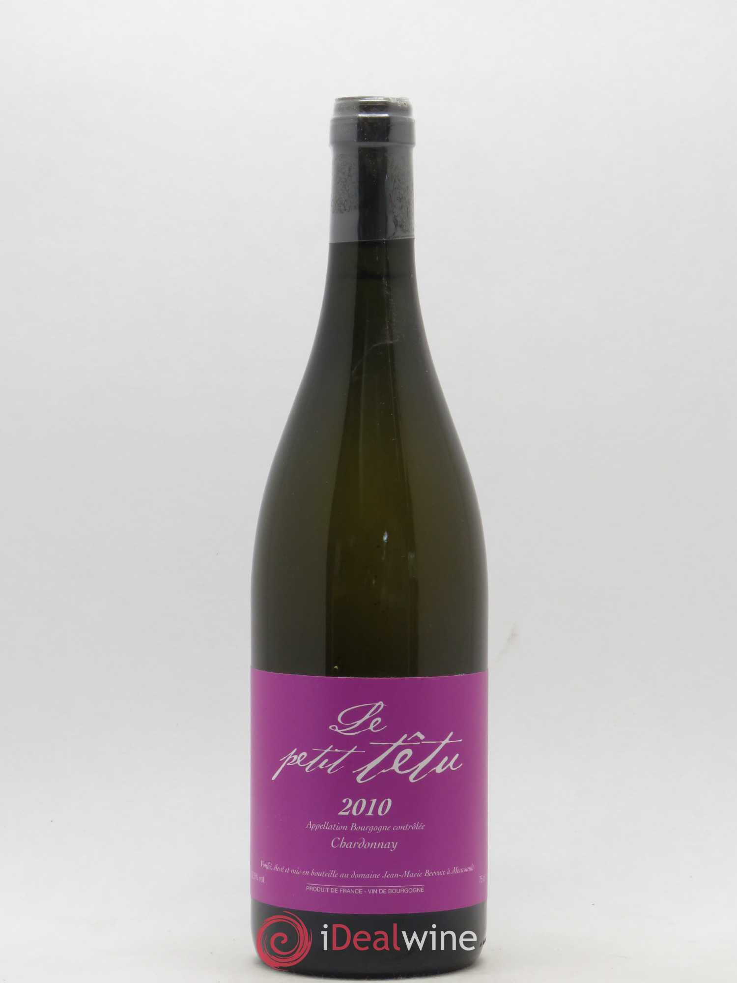 Bourgogne Le Petit Têtu Domaine Berrux 2010 - Posten von 1 Flasche - 0