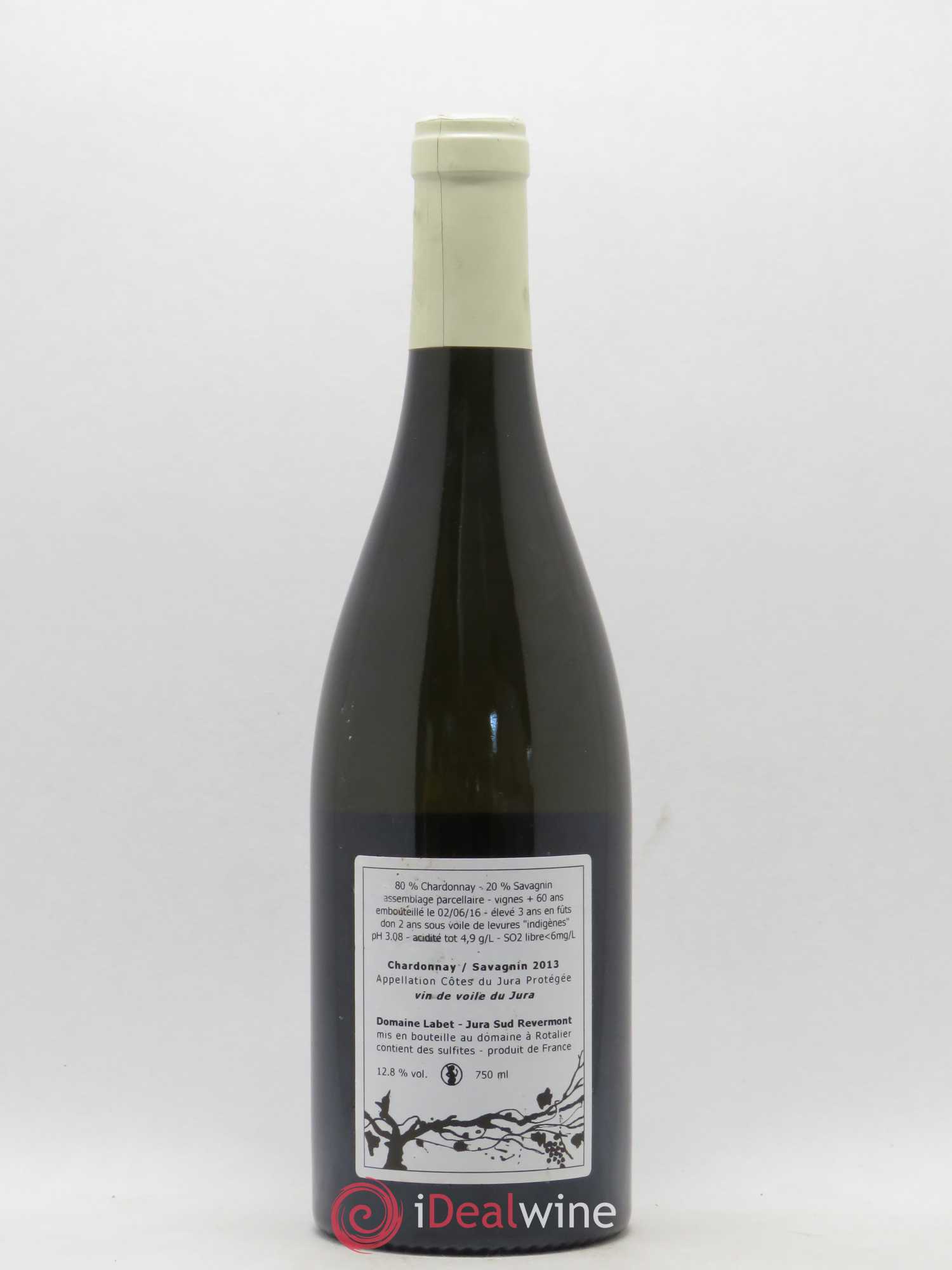 Côtes du Jura Vin de Voile Chardonnay-Savagnin cuvée de garde Romain - Julien - Charline Labet 2013 - Lot de 1 bouteille - 1