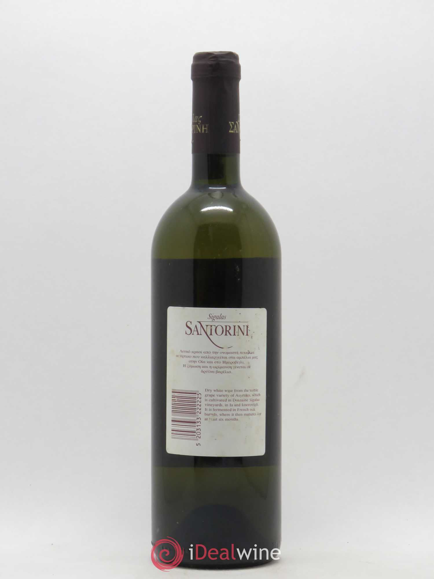 Vins Etrangers Grèce Assyrtiko Santorini Domaine Sigalas 2004 - Lot de 1 bouteille - 1