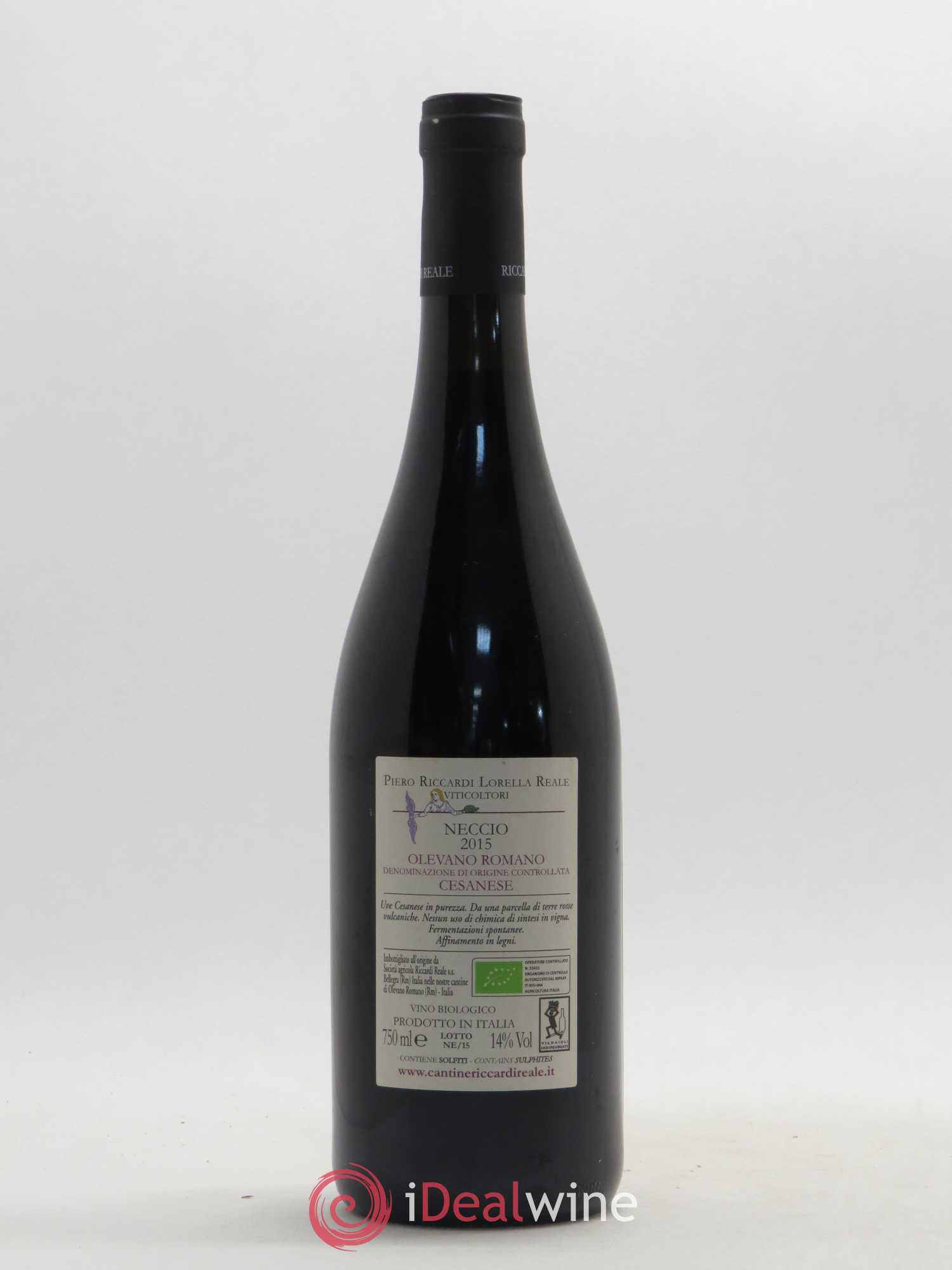 Italie Olevano Romano DOC Neccio Azienda Piero Riccardi Lorella Reale 2015 - Posten von 1 Flasche - 1