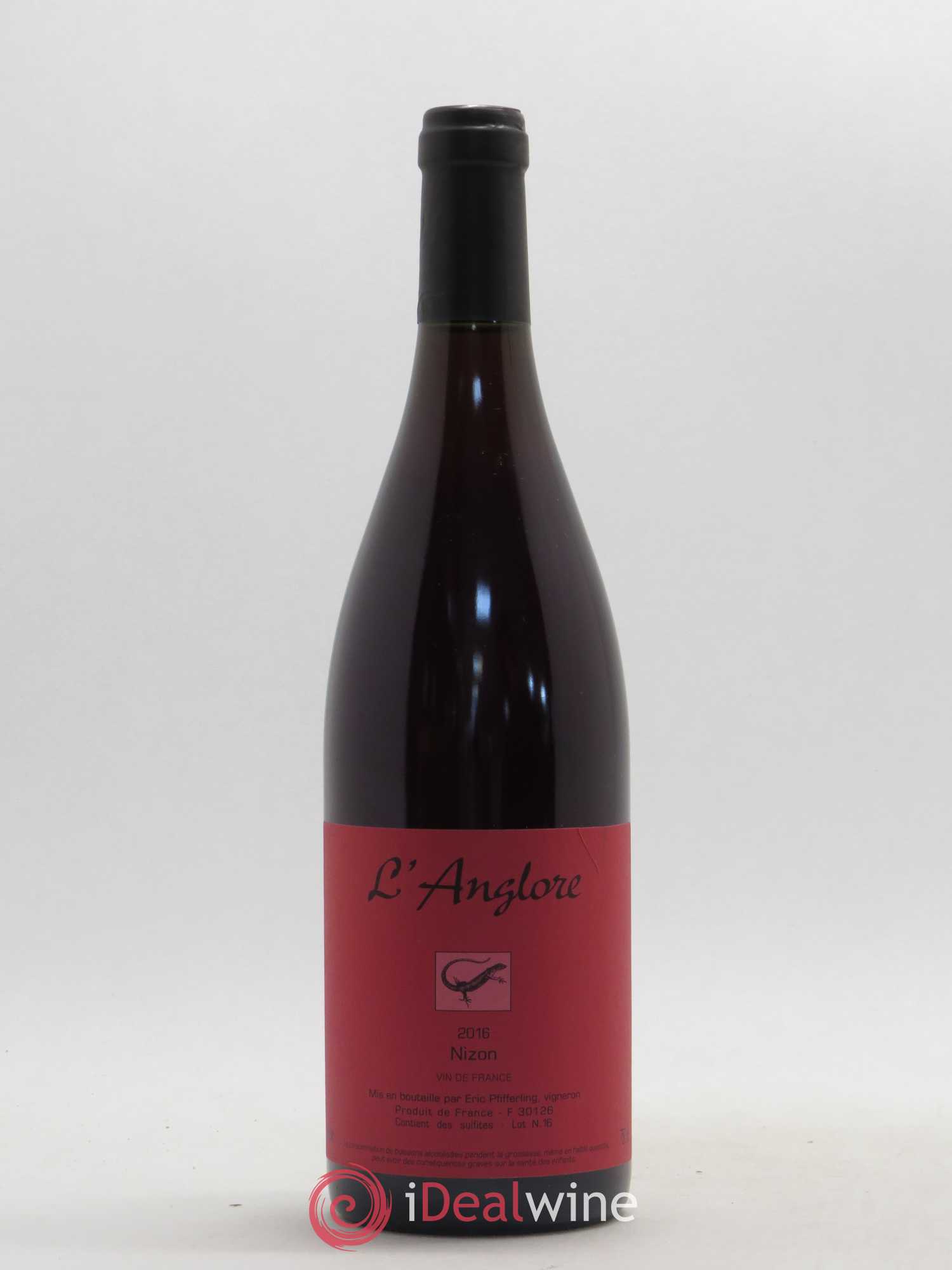 Vin de France Nizon L'Anglore 2016 - Lot de 1 bouteille - 0