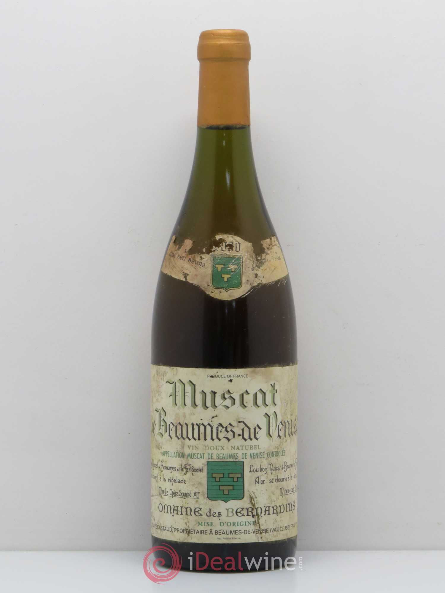 Rhône Muscat Beaumes de Venise Domaine des Bernardins 2000 - Posten von 1 Flasche - 0