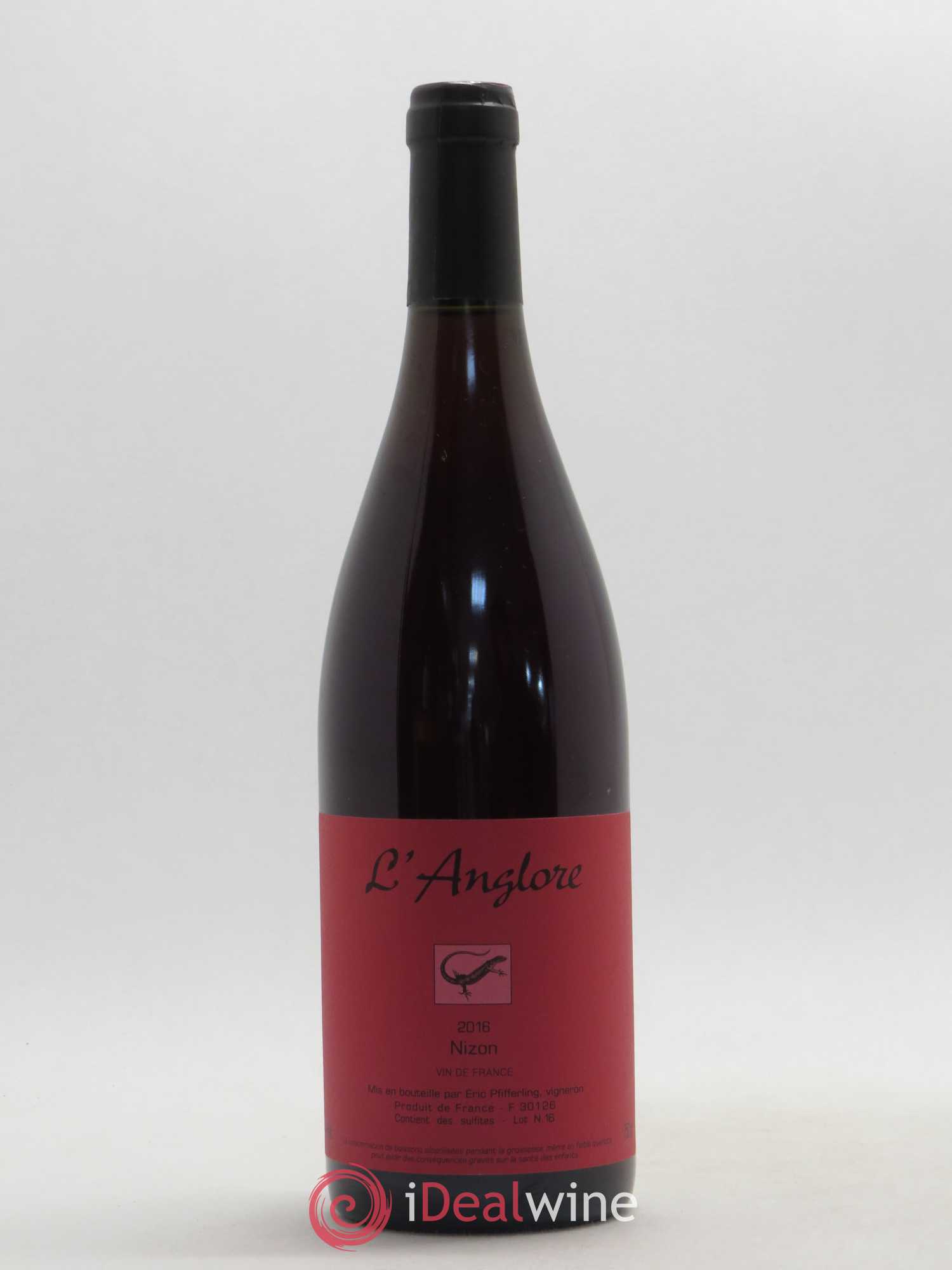 Vin de France Nizon L'Anglore 2016 - Lot de 1 bouteille - 0