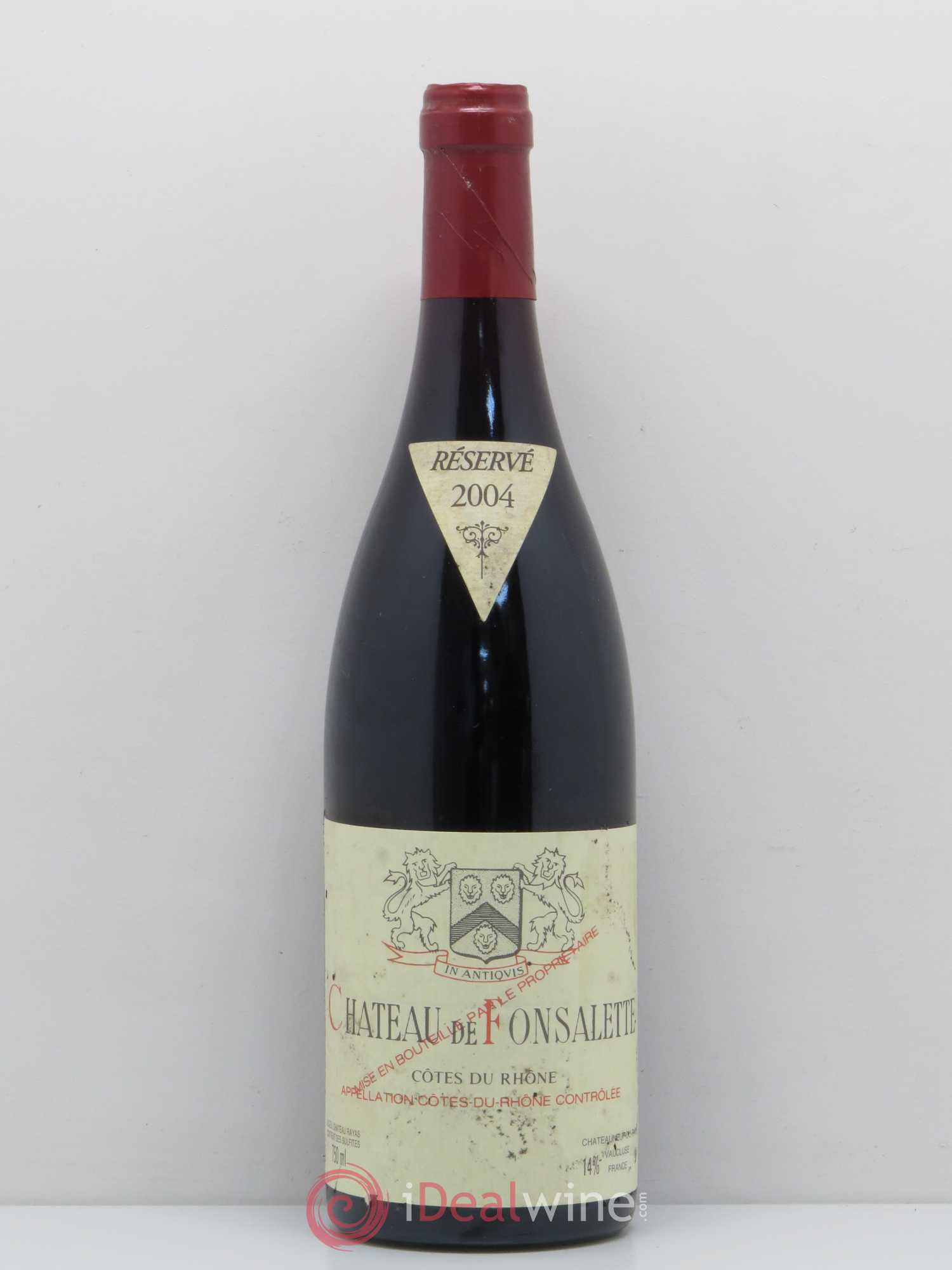 Côtes-du-Rhône Château de Fonsalette Emmanuel Reynaud 2004 - Lot de 1 bouteille - 0
