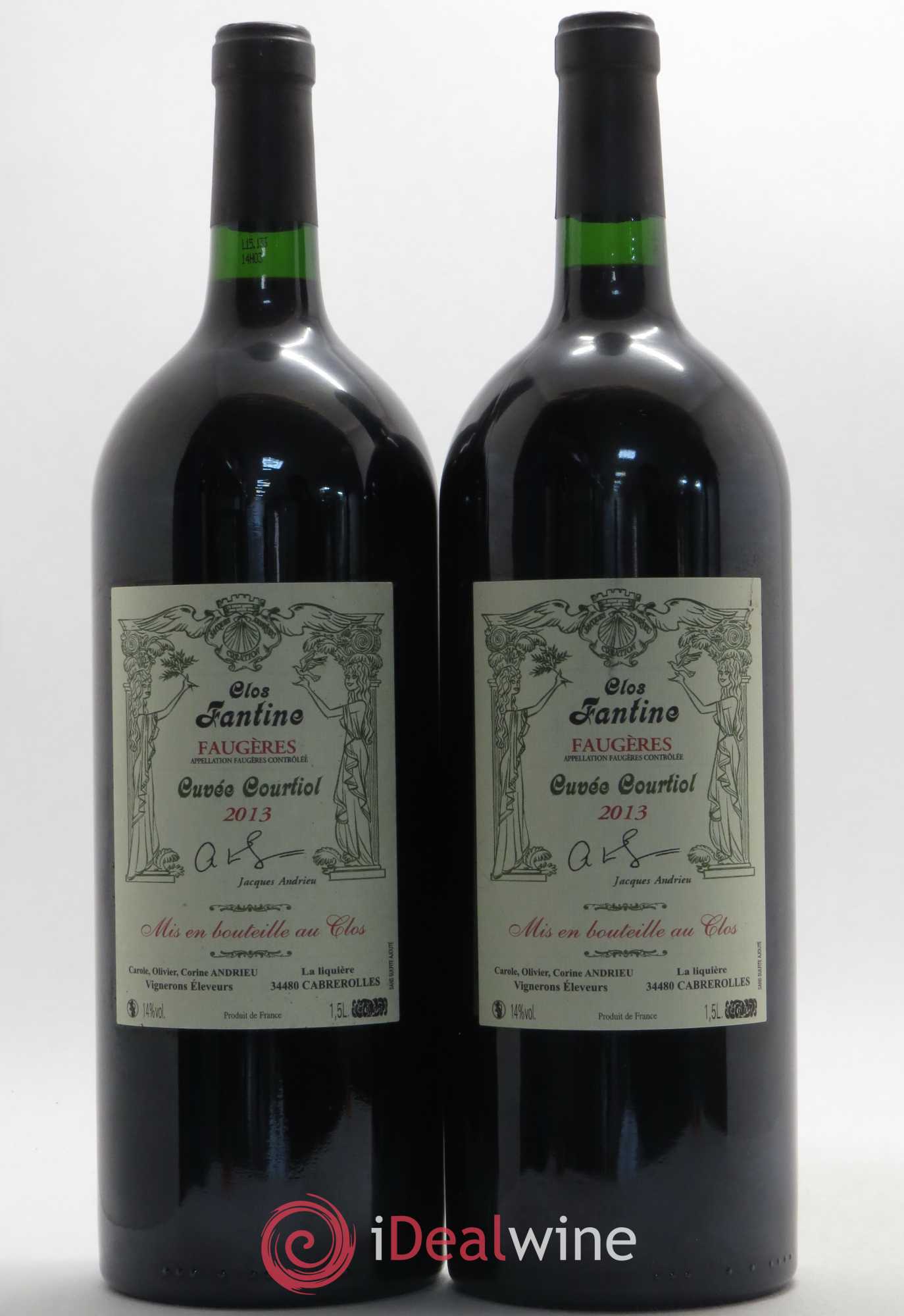 Faugères Clos Fantine Courtiol Famille Andrieu 2013 - Lot de 2 magnums - 0