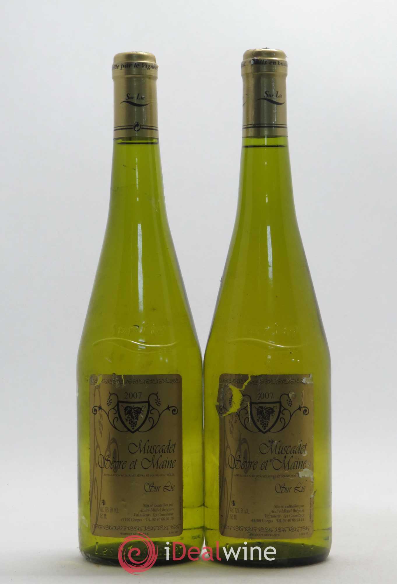 Muscadet-Sèvre-et-Maine Michel Bregeon 2007 - Posten von 2 Flaschen - 0