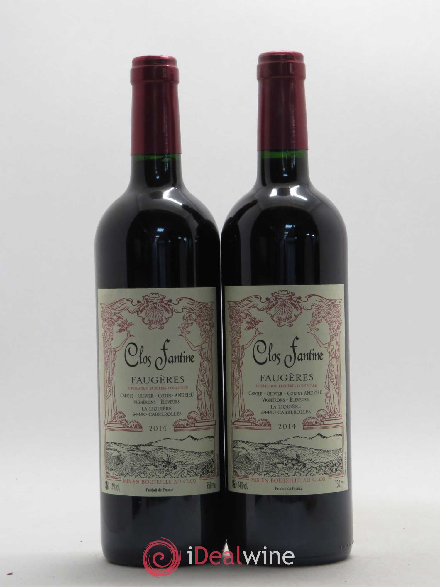 Faugères Clos Fantine Tradition Famille Andrieu 2014 - Lot de 2 bouteilles - 0