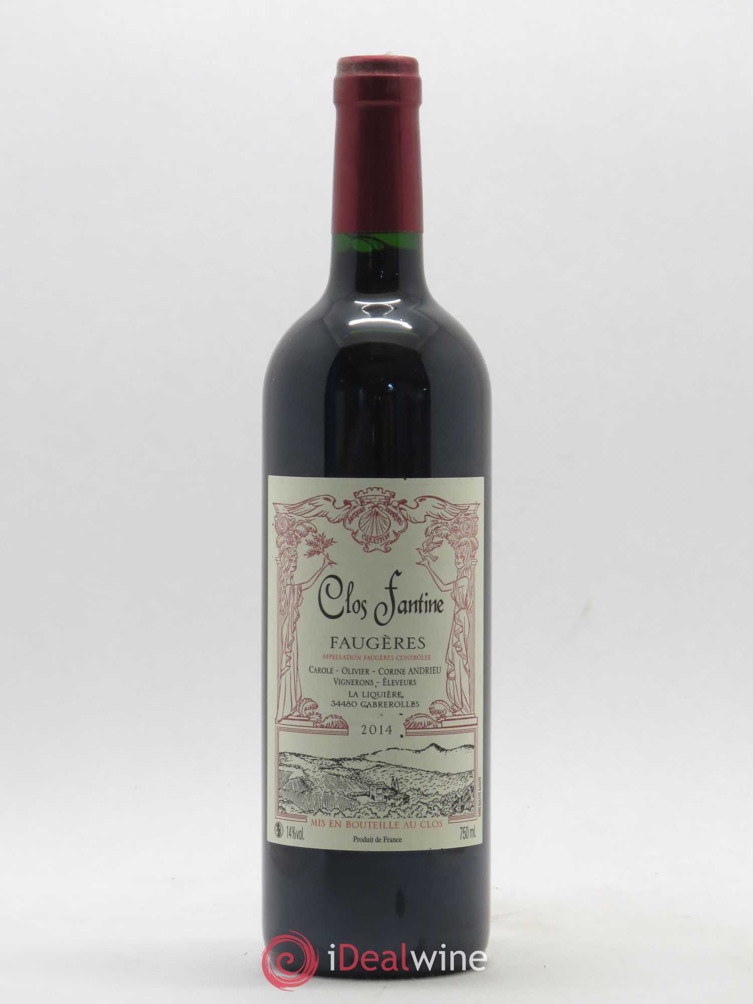 Faugères Clos Fantine Tradition Famille Andrieu 2014 - Lot de 1 bouteille - 0