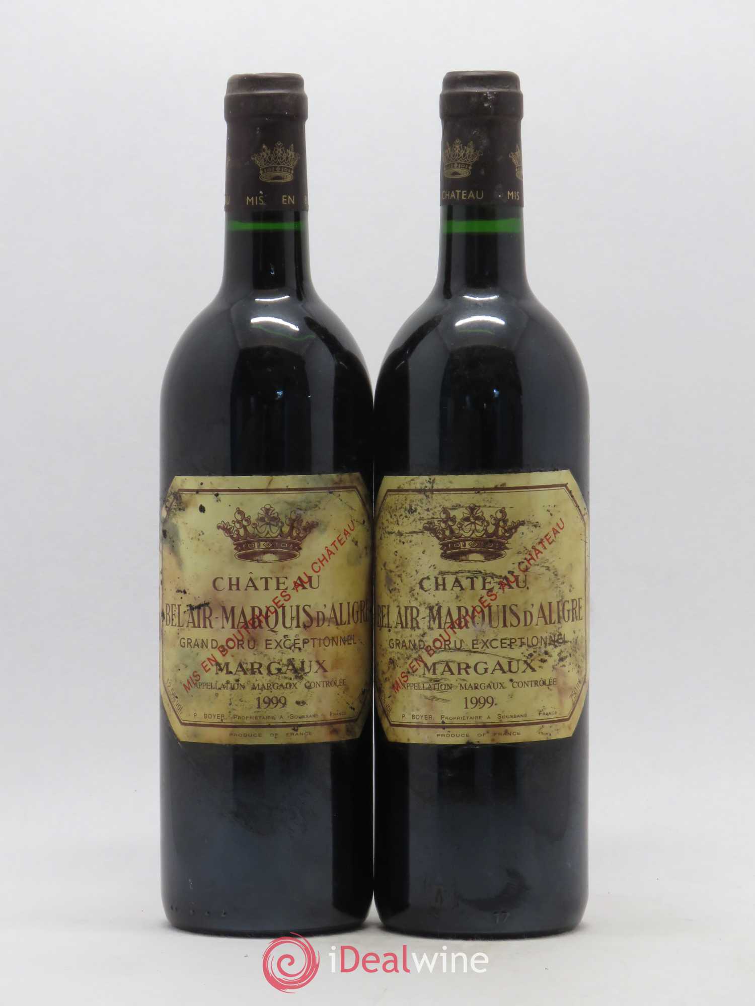 Château Bel Air Marquis d'Aligre 1999 - Lot de 2 bouteilles - 0