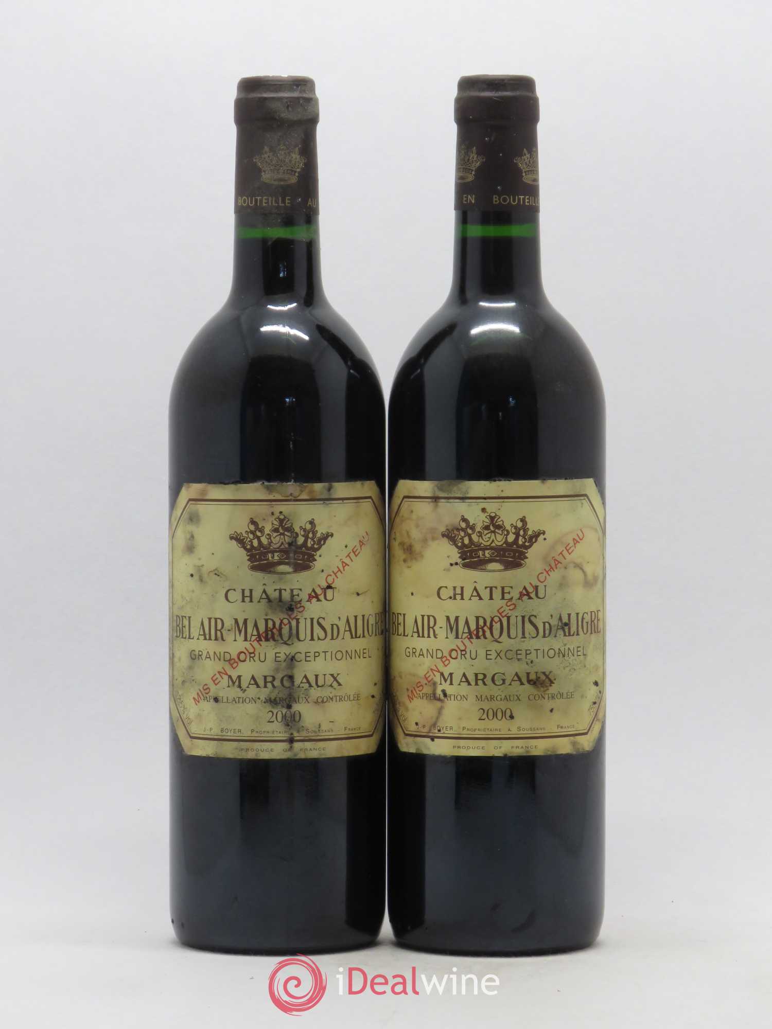Château Bel Air Marquis d'Aligre 2000 - Lot de 2 bouteilles - 0