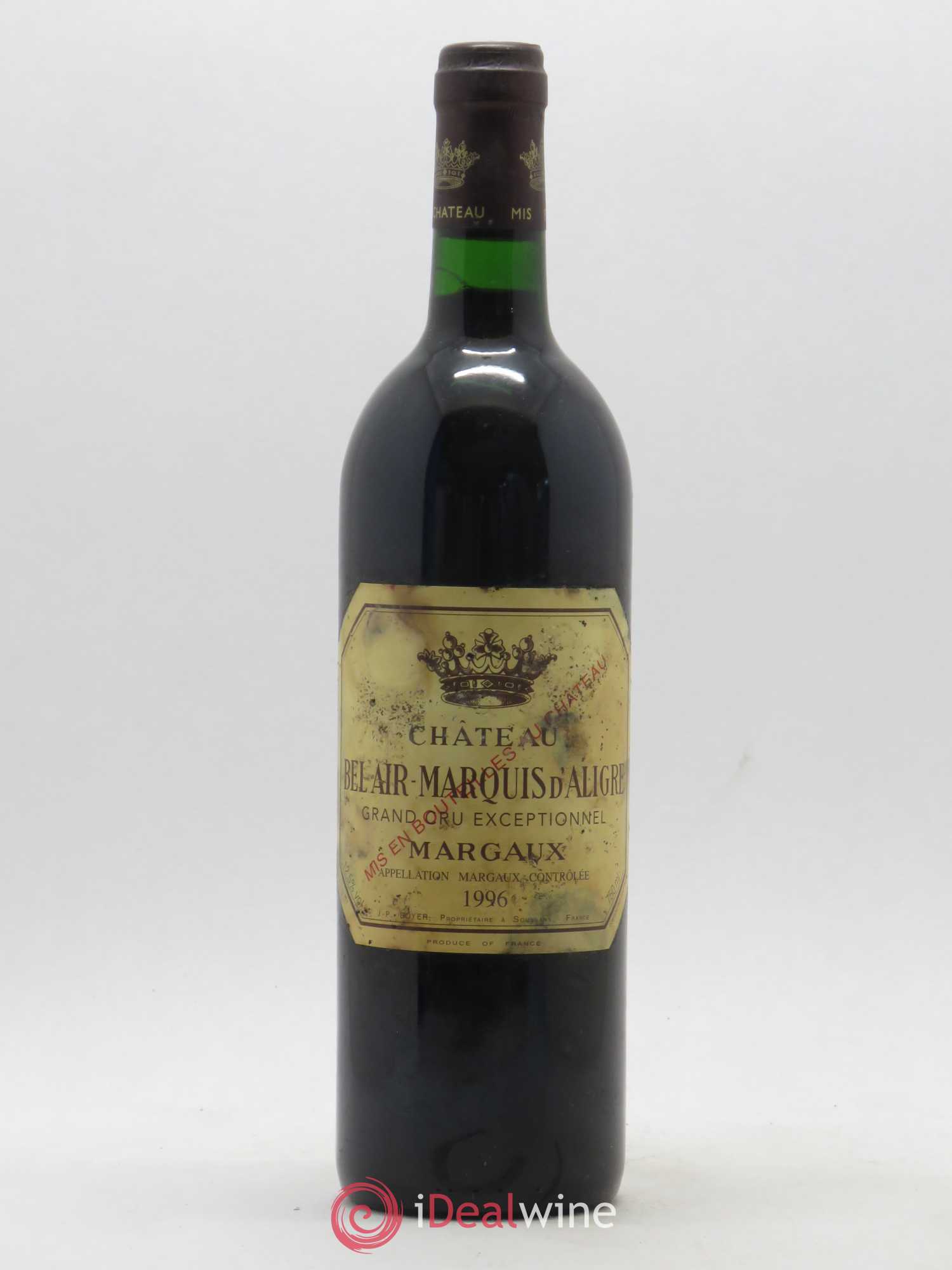 Château Bel Air Marquis d'Aligre 1996 - Lot de 1 bouteille - 0