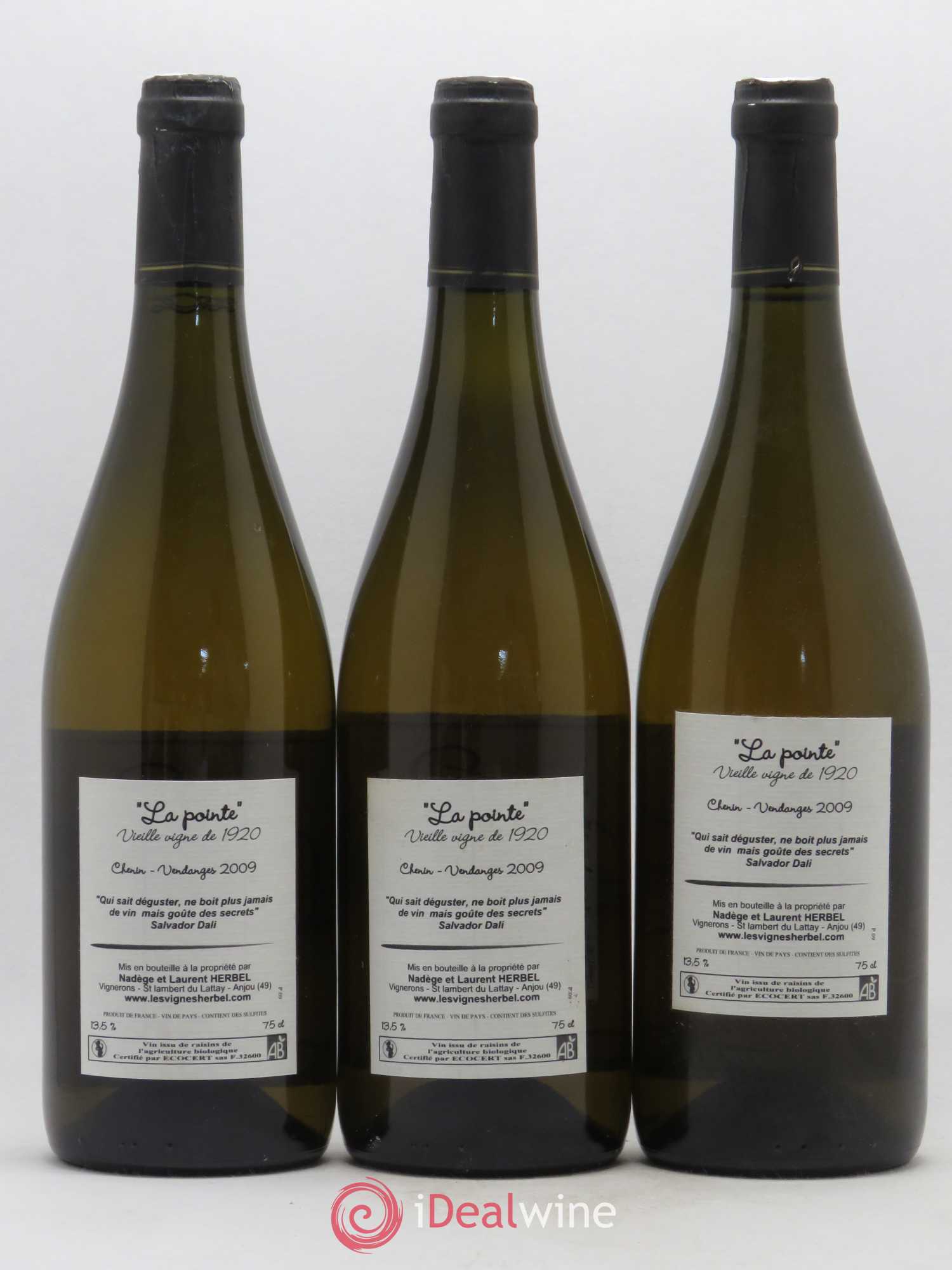 Vin de France La Pointe Vieilles Vignes Domaine Herbel 2009 - Posten von 3 Flaschen - 1