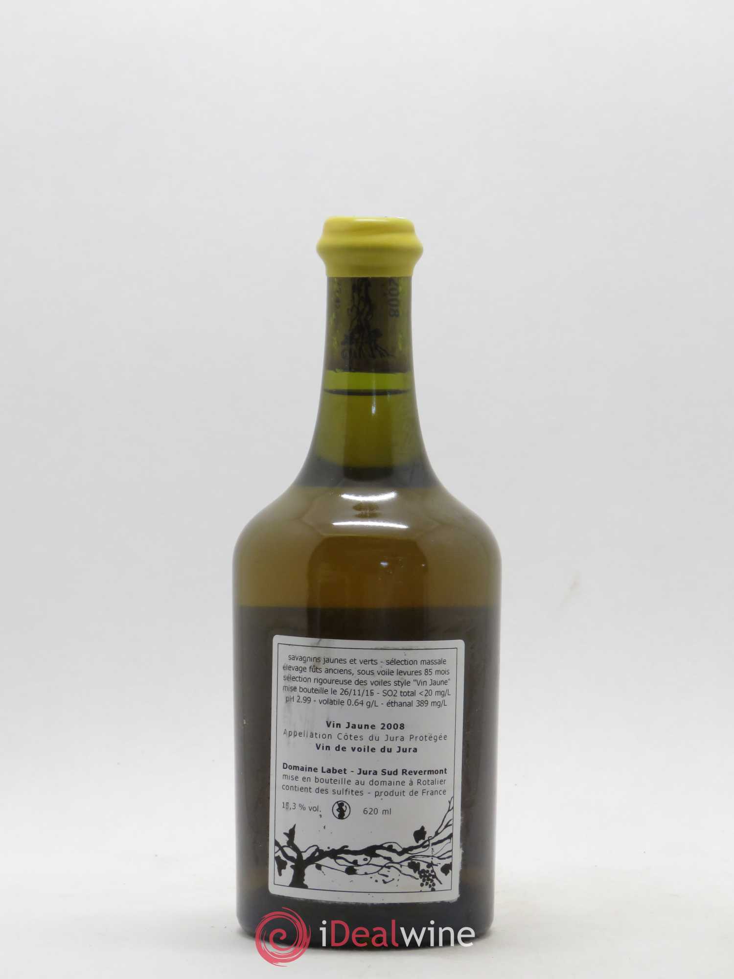 Côtes du Jura Vin Jaune Romain - Julien - Charline Labet 2008 - Lot de 1 bouteille - 1
