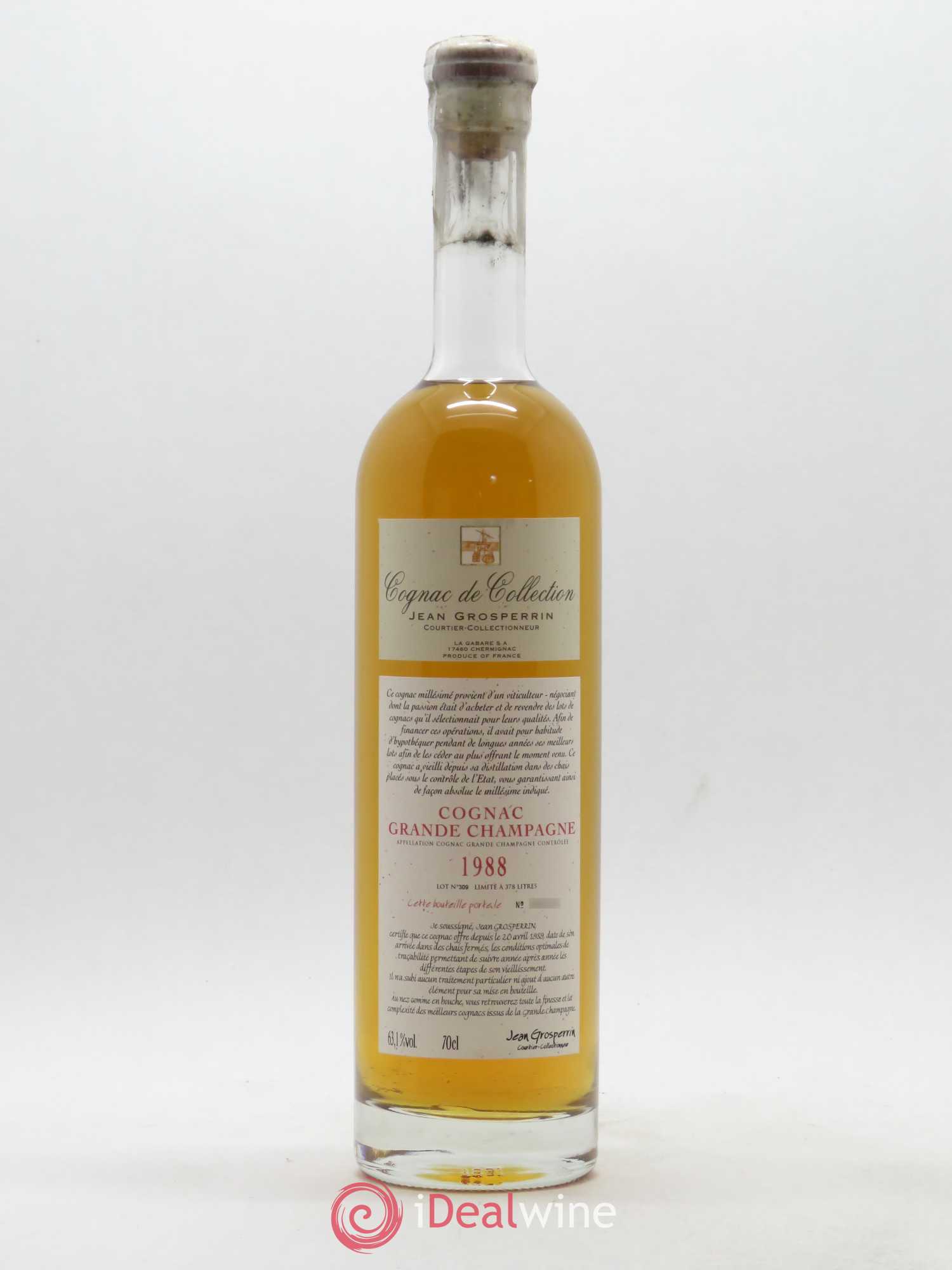 Cognac Grande Champagne La Gabare 1988 - Posten von 1 Flasche - 0