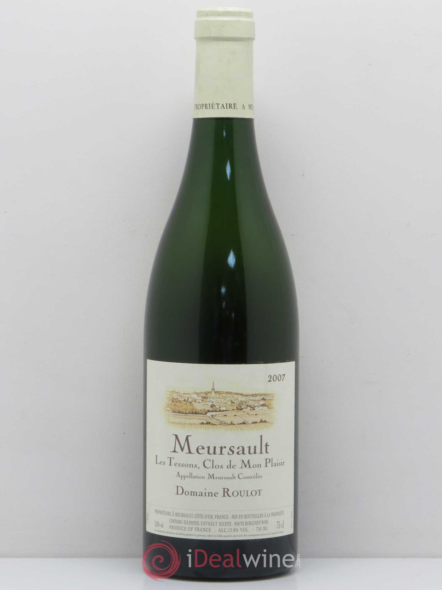 Meursault Les Tessons Clos de Mon plaisir Roulot (Domaine) 2007 - Lot de 1 bouteille - 0