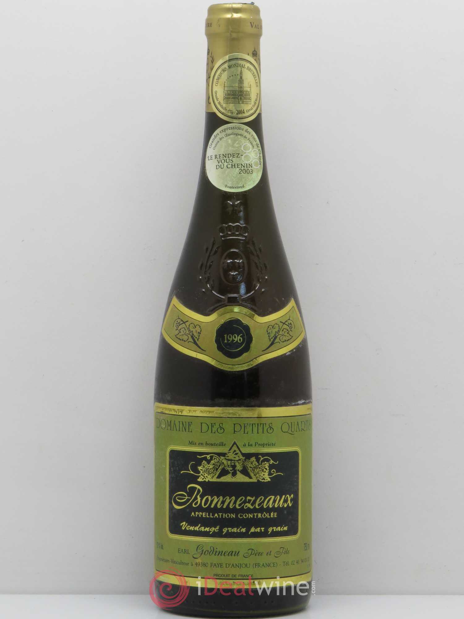 Bonnezeaux Grain par Grain Domaine des Petits Quarts 1996 - Lotto di 1 bottiglia - 0