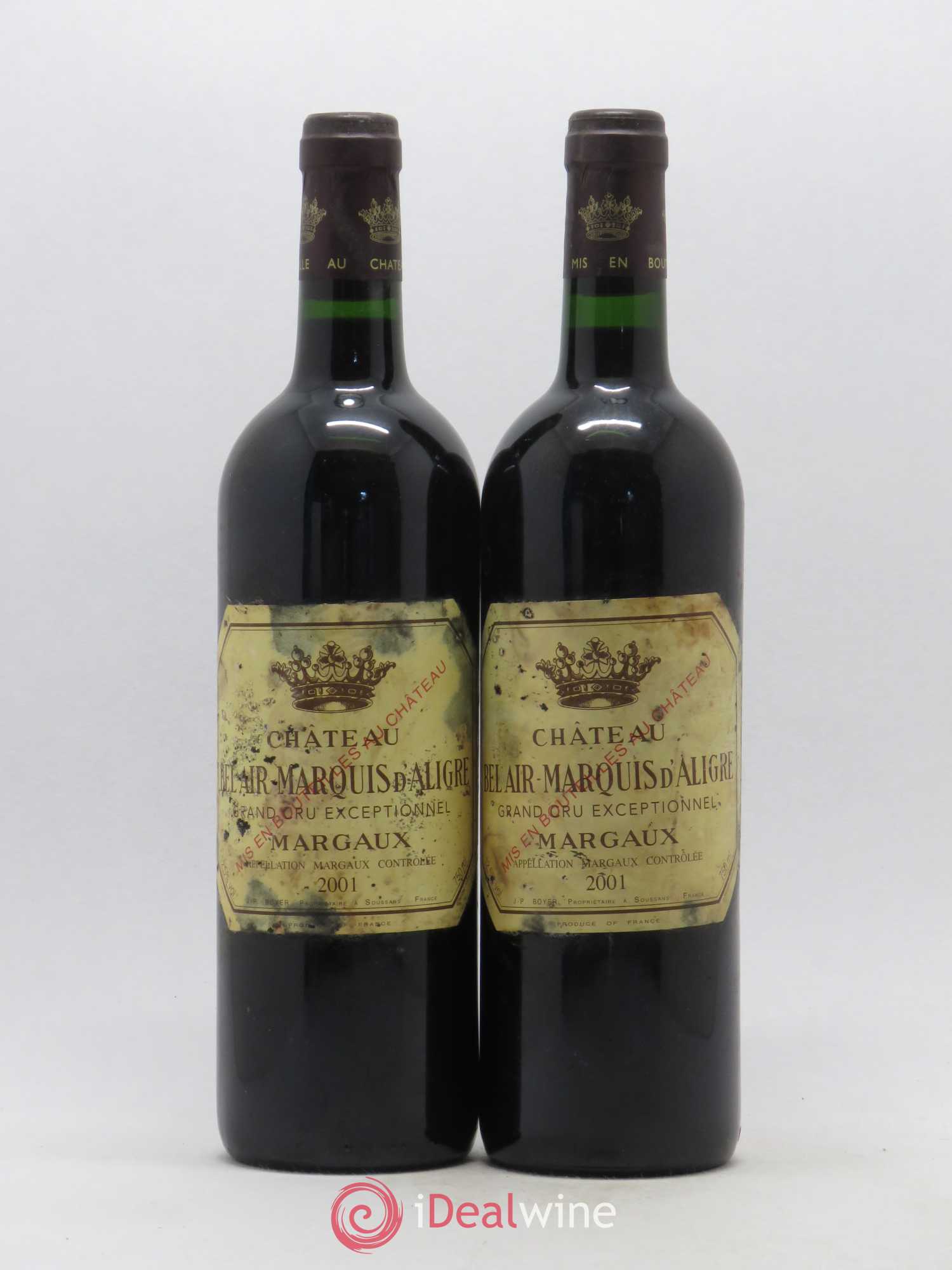 Château Bel Air Marquis d'Aligre 2001 - Lot de 2 bouteilles - 0