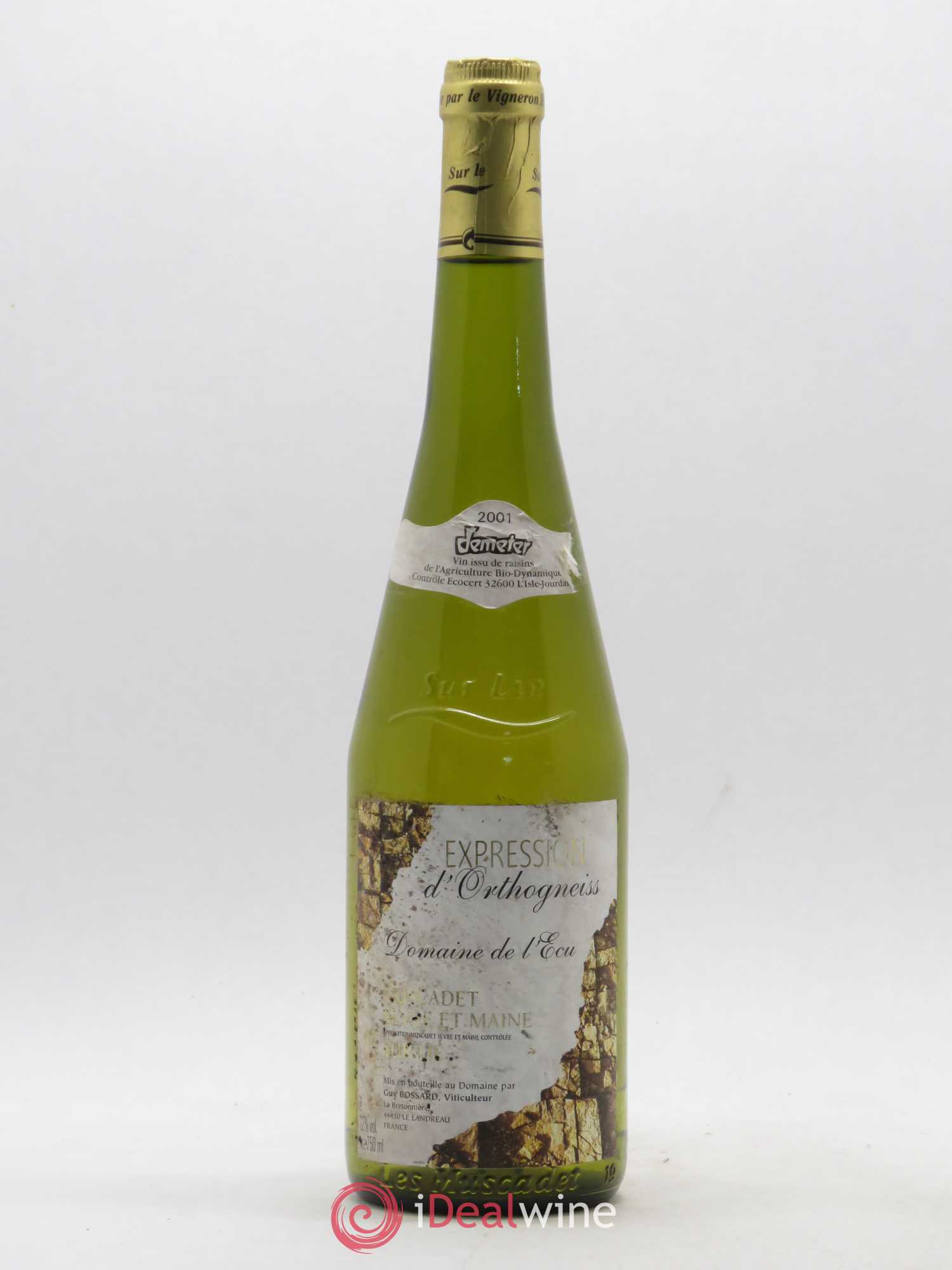 Vin de France (anciennement Muscadet-Sèvre-et-Maine) Orthogneiss Domaine de L'Ecu 2001 - Lot de 1 bouteille - 0
