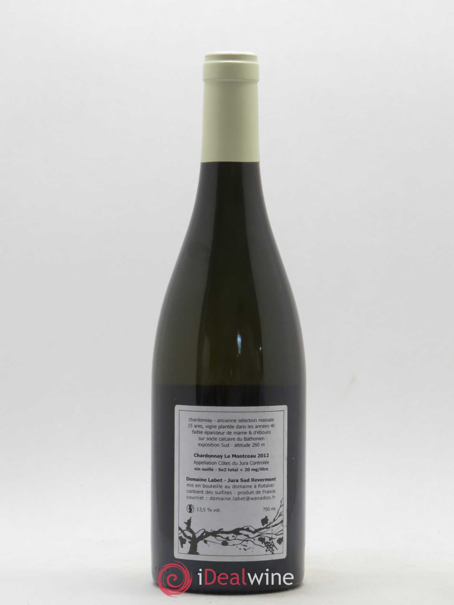 Côtes du Jura Chardonnay Le Montceau Romain - Julien - Charline Labet 2012 - Lot de 1 bouteille - 1