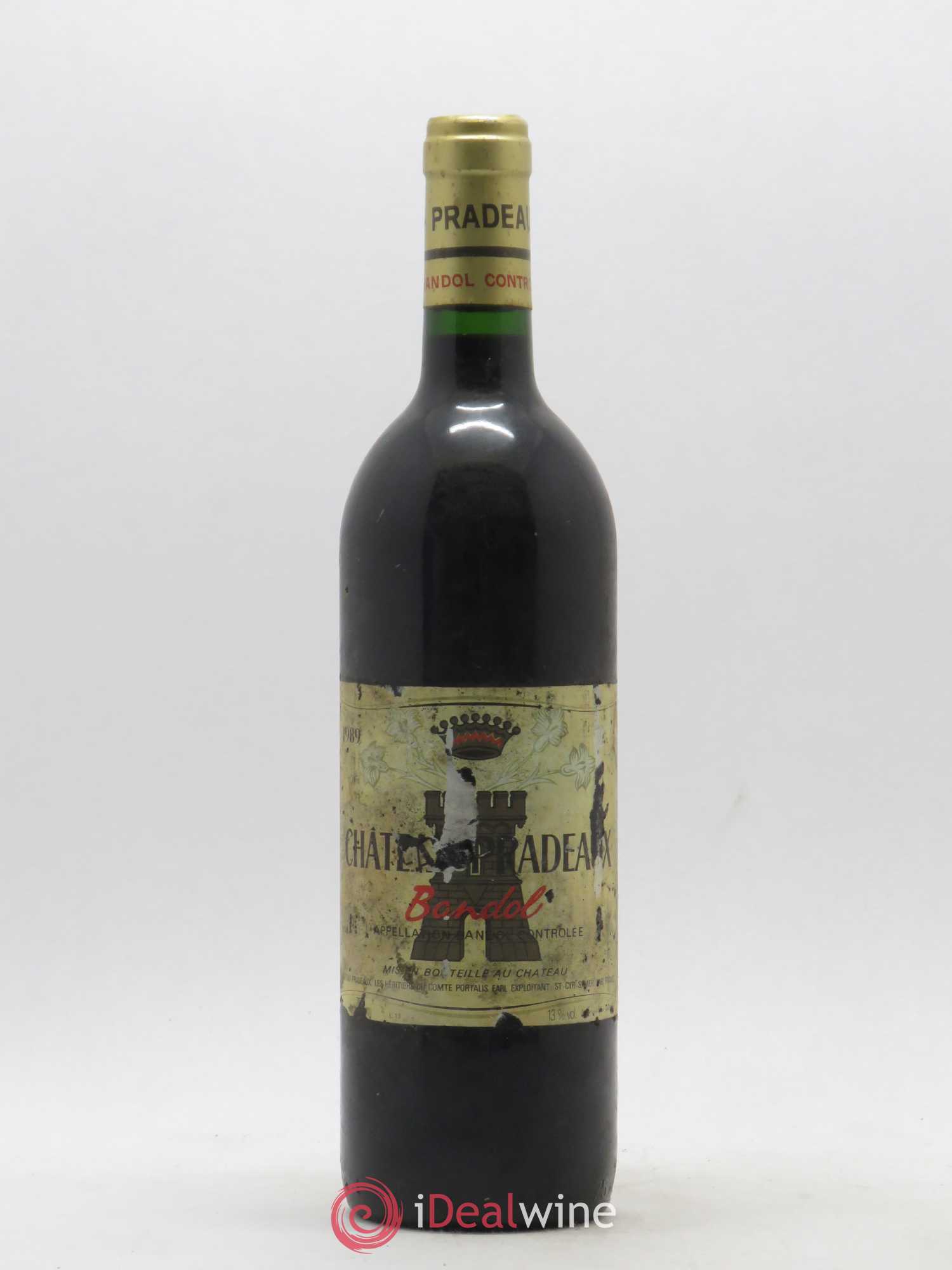 Bandol Château Pradeaux Famille Portalis 1989 - Lot de 1 bouteille - 0