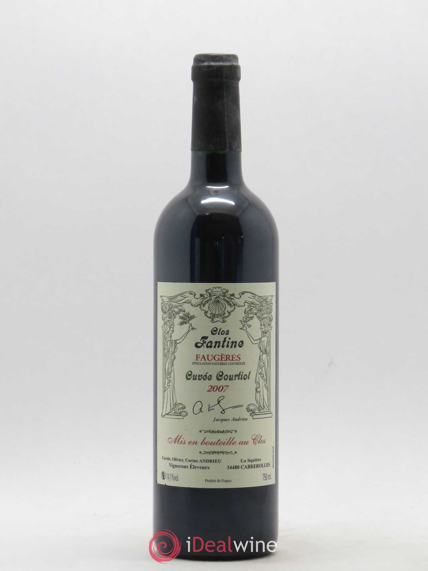 Faugères Clos Fantine Courtiol Famille Andrieu 2007 - Lot de 1 bouteille - 0