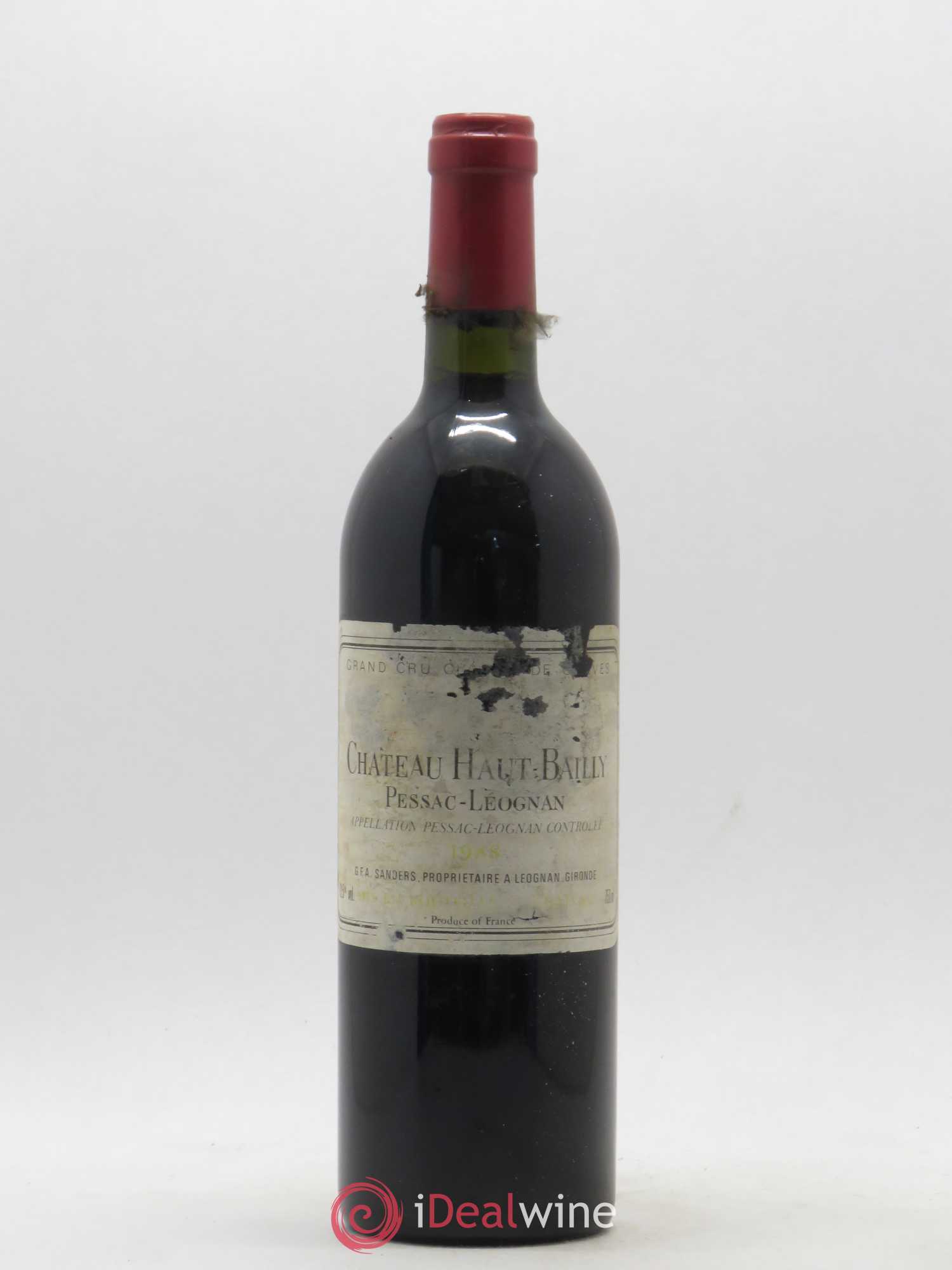 Château Haut-Bailly Cru Classé de Graves 1988 - Lot de 1 bouteille - 0