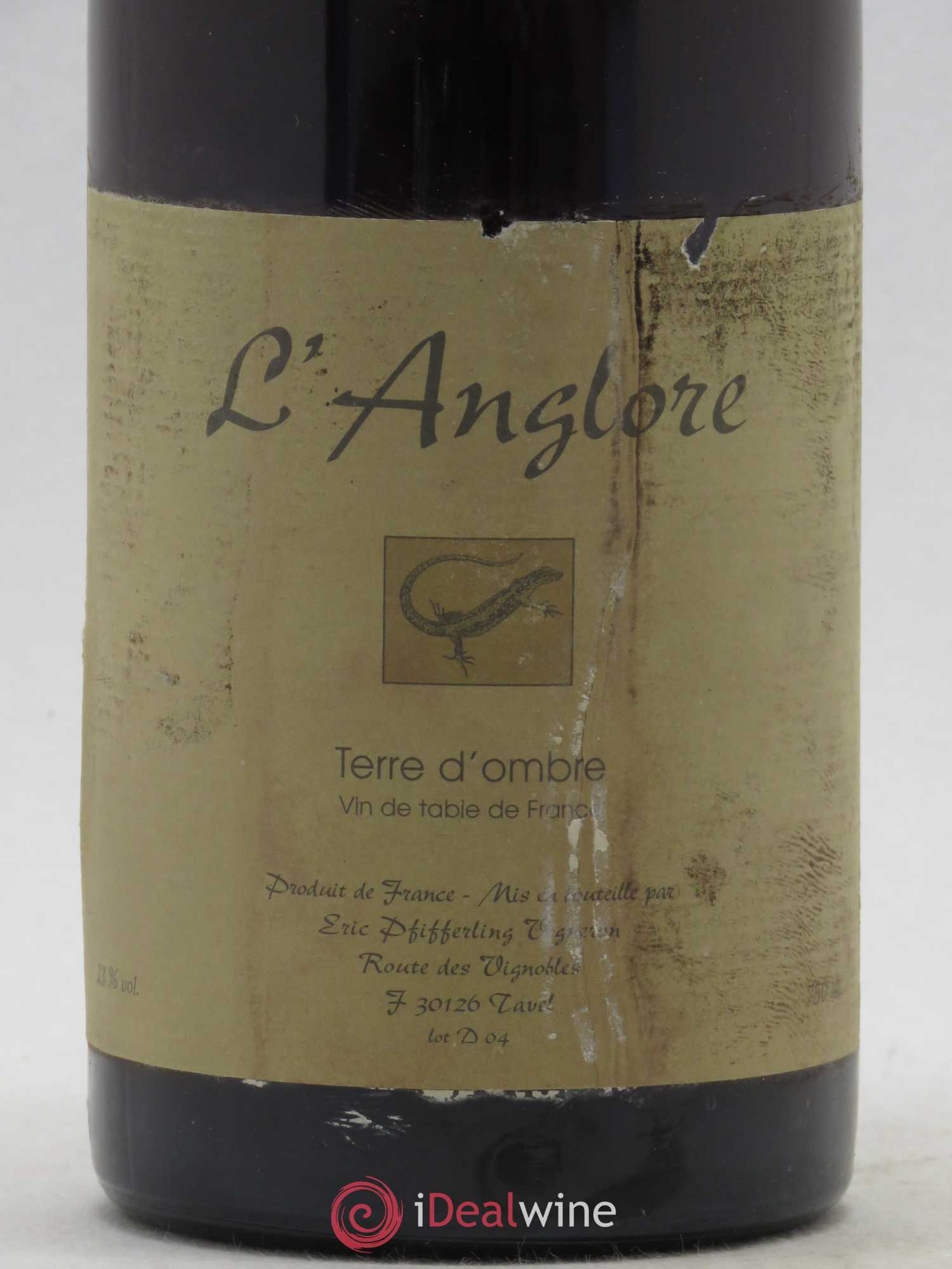 Vin de France Terre d'Ombre L'Anglore 2004 - Lot de 2 bouteilles - 1
