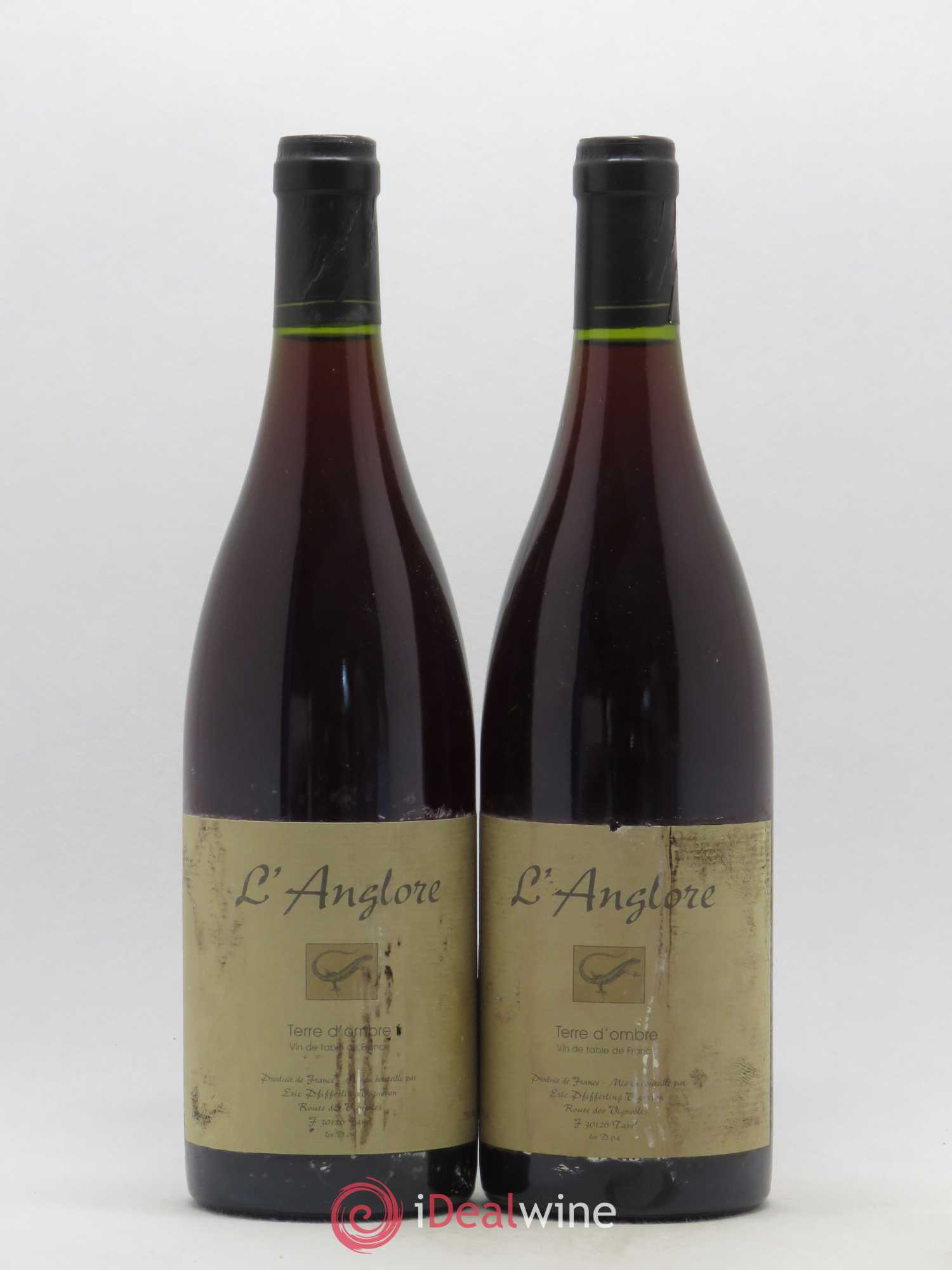Vin de France Terre d'Ombre L'Anglore 2004 - Lot de 2 bouteilles - 0