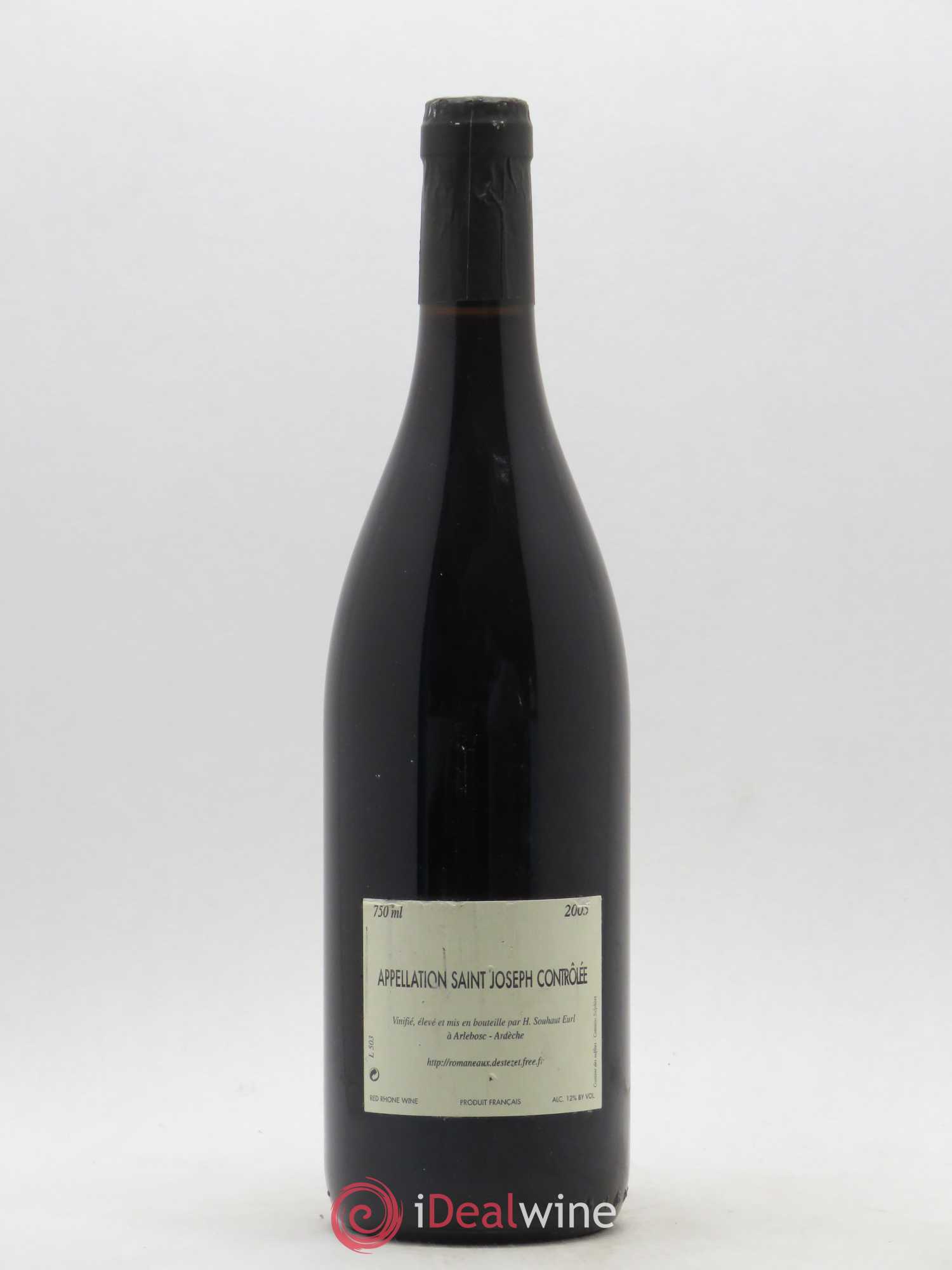 Saint-Joseph Sainte Epine Hervé Souhaut - Domaine Romaneaux-Destezet 2005 - Lot de 1 bouteille - 1