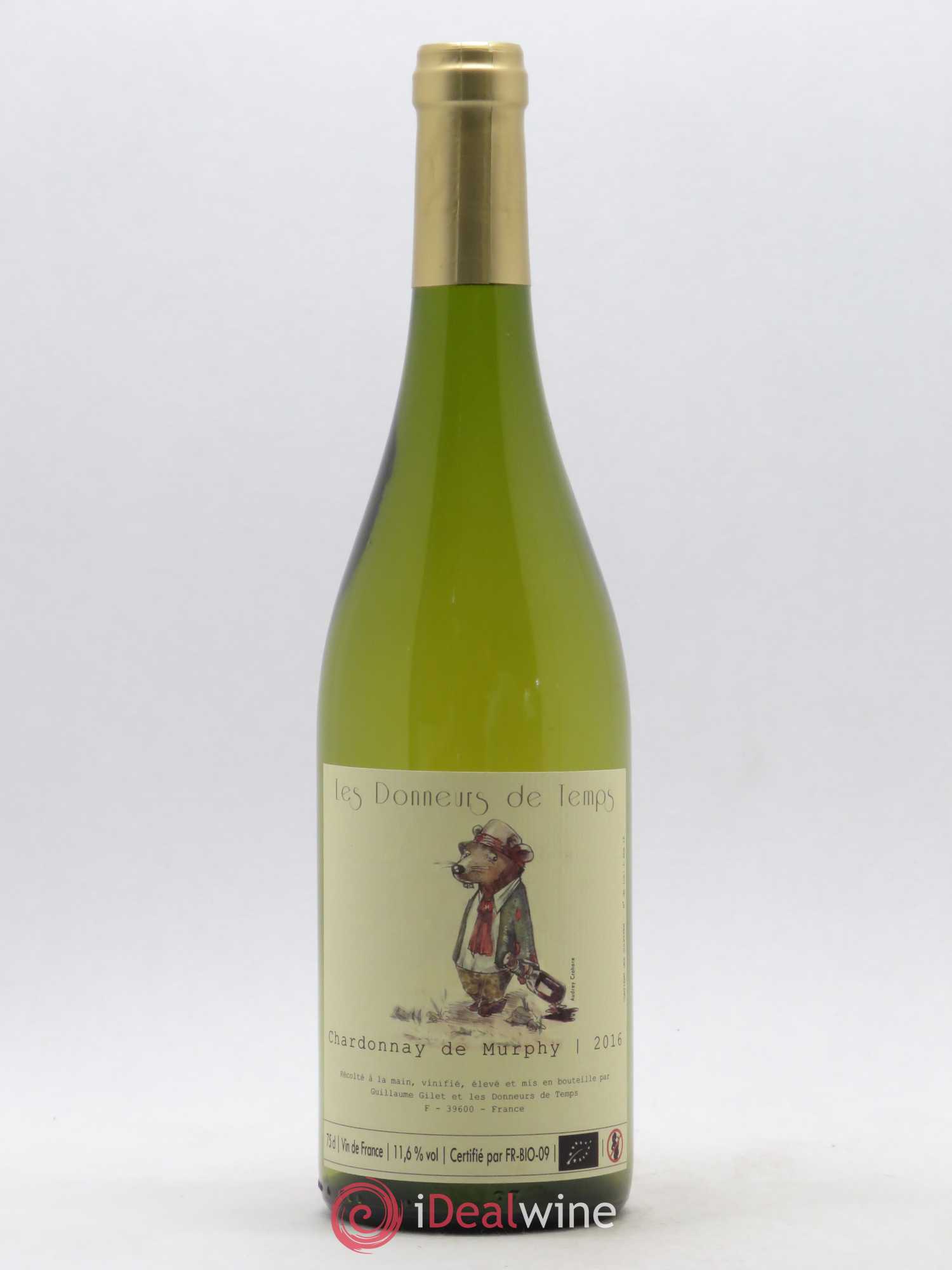 Vin de France Chardonnay de Murphy Domaine des Donneurs de temps - Gilet 2016 - Posten von 1 Flasche - 0