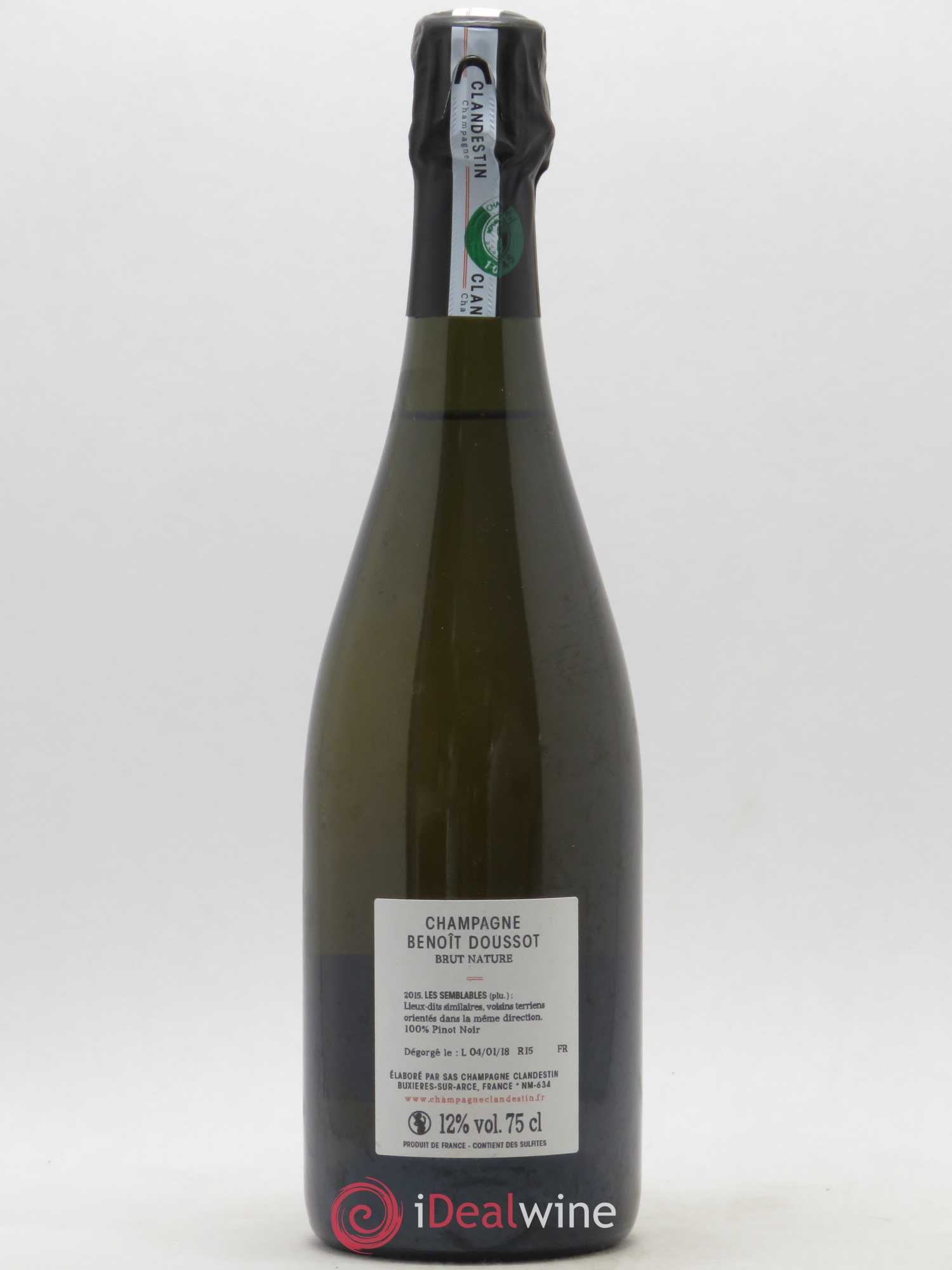 Champagne Les Semblables Clandestin Benoit Doussot - Lot of 1 bottle - 1