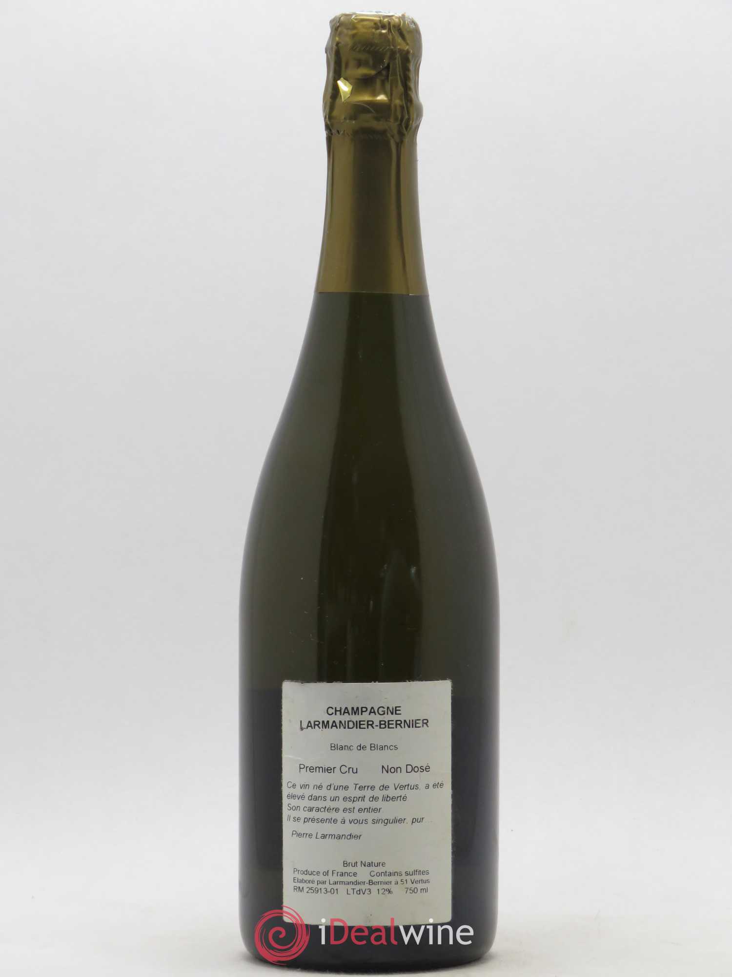 Terre de Vertus 1er Cru Non dosé Larmandier-Bernier - Lot de 1 bouteille - 1